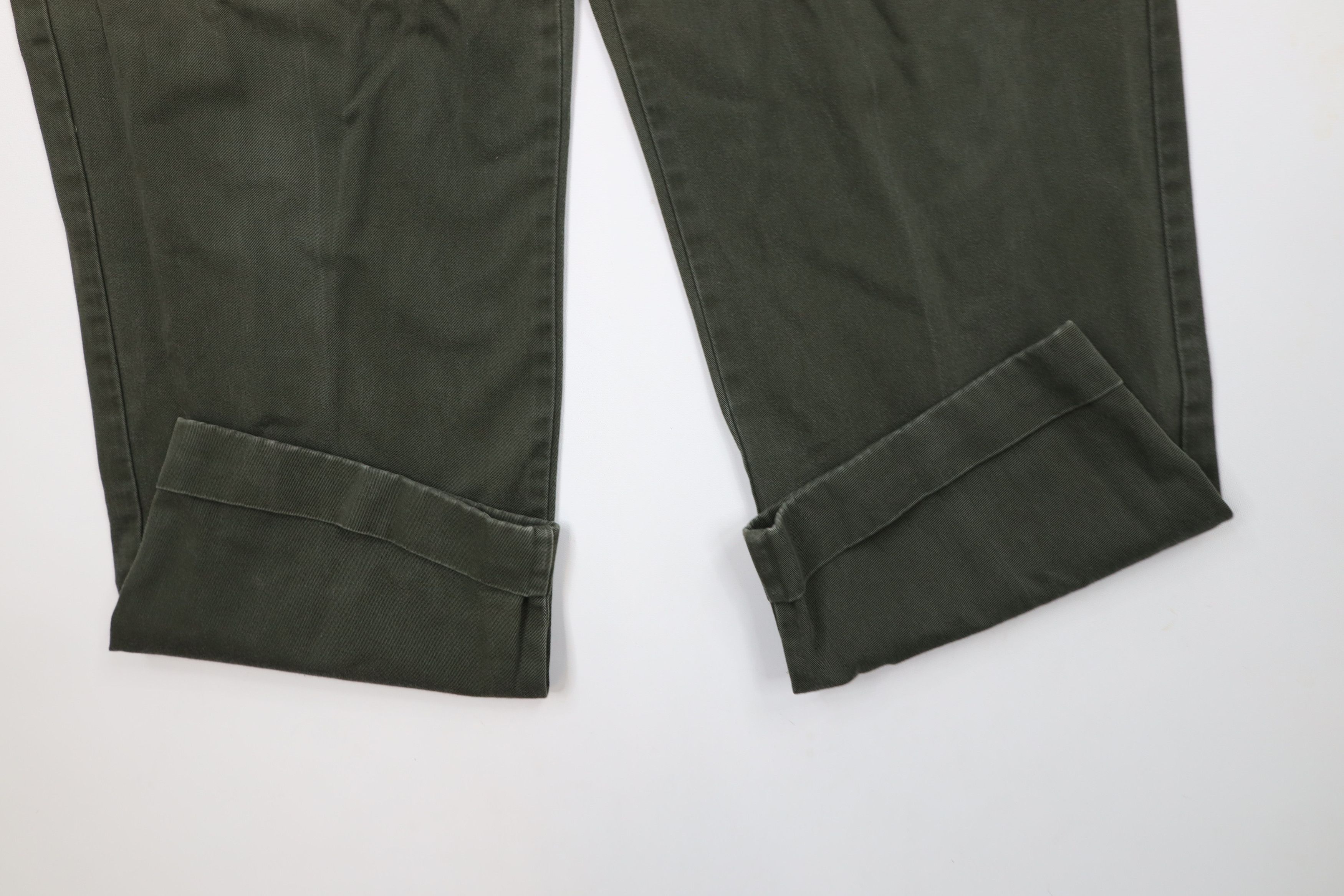 Ralph Lauren × Vintage Vintage 90s Ralph Lauren Wide Leg Chino Pants Green Cotton Size US 38 / EU 54 - 5 Thumbnail