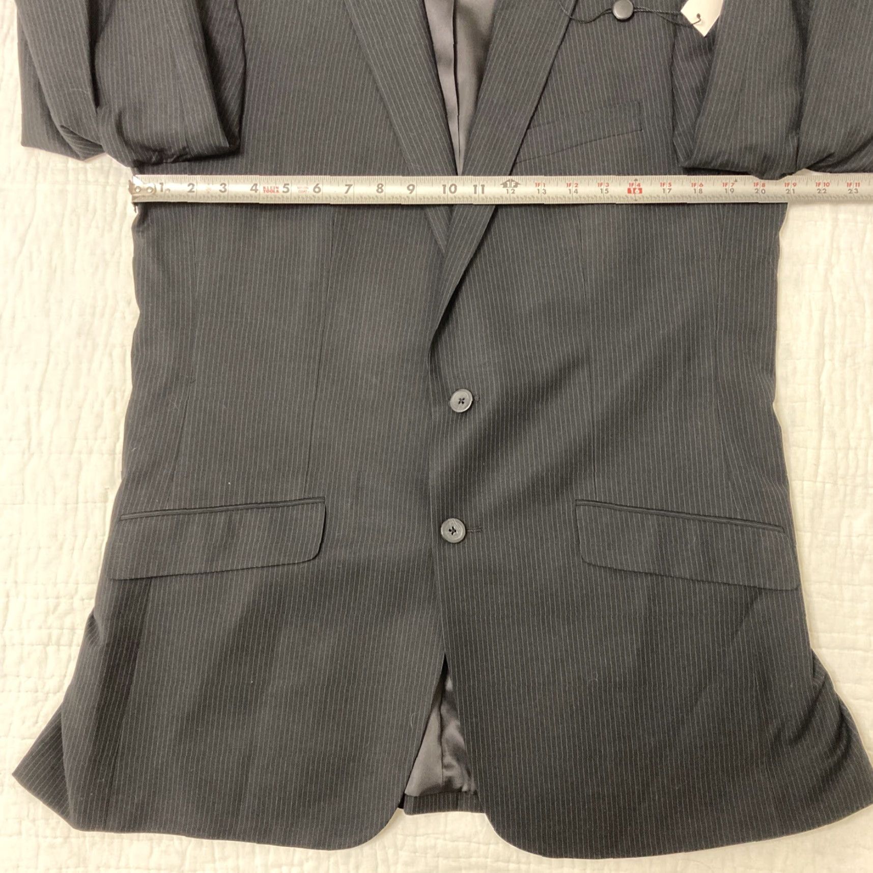 Kenneth Cole Kenneth Cole Black Suit Jacket 42L NWT Men’s Two-Button Double-Vented 2 Piece Separate Pinstripe Jacket Mens Regular Size 42R - 5 Thumbnail