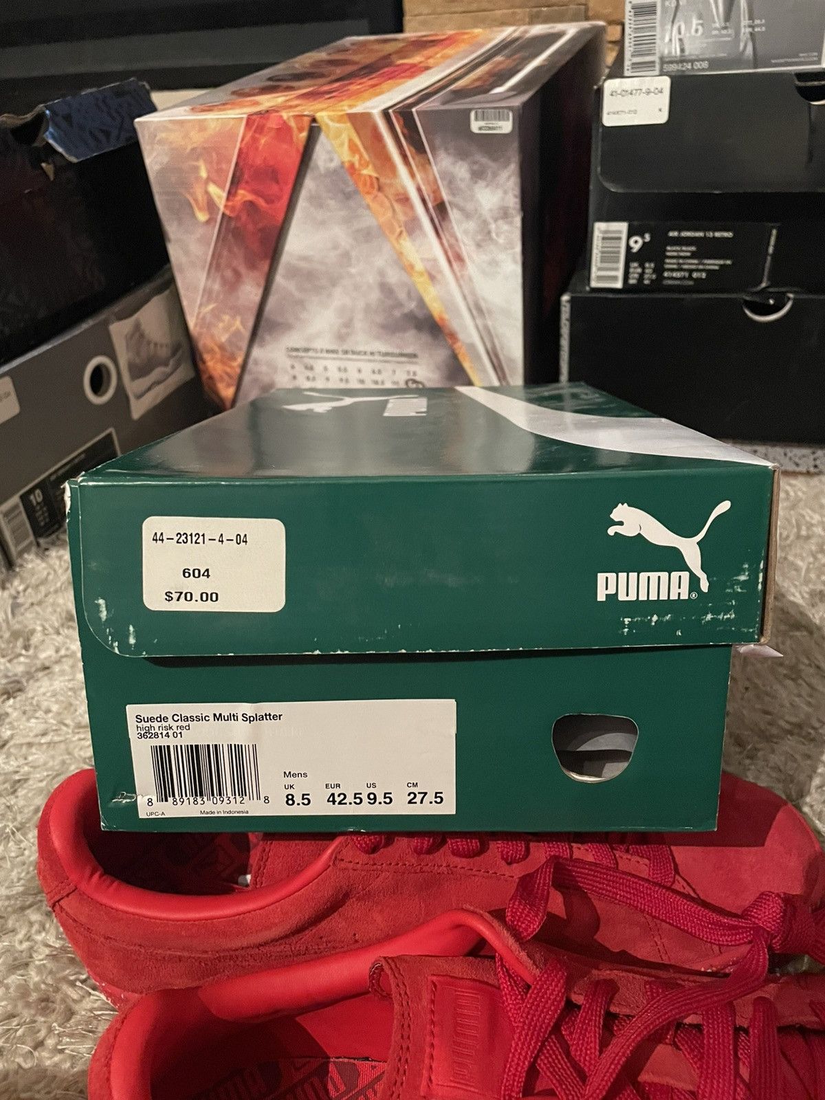 Puma Puma Suede Classic Splatter Red Size US 9.5 / EU 42-43 - 10 Thumbnail