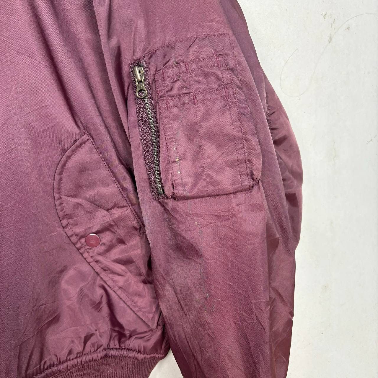 Japanese Brand Vintage Military Us Air Force Flight Jacket Burgundy Bomber Size US M / EU 48-50 / 2 - 4 Thumbnail