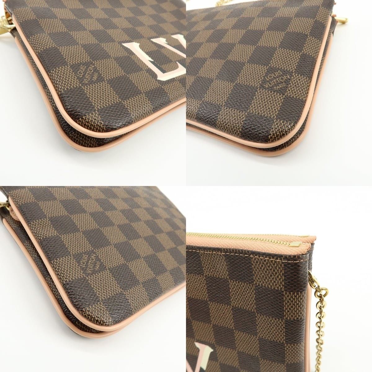 Louis Vuitton Louis Vuitton Damier Ebene Pochette Double Zip Size ONE SIZE - 5 Thumbnail