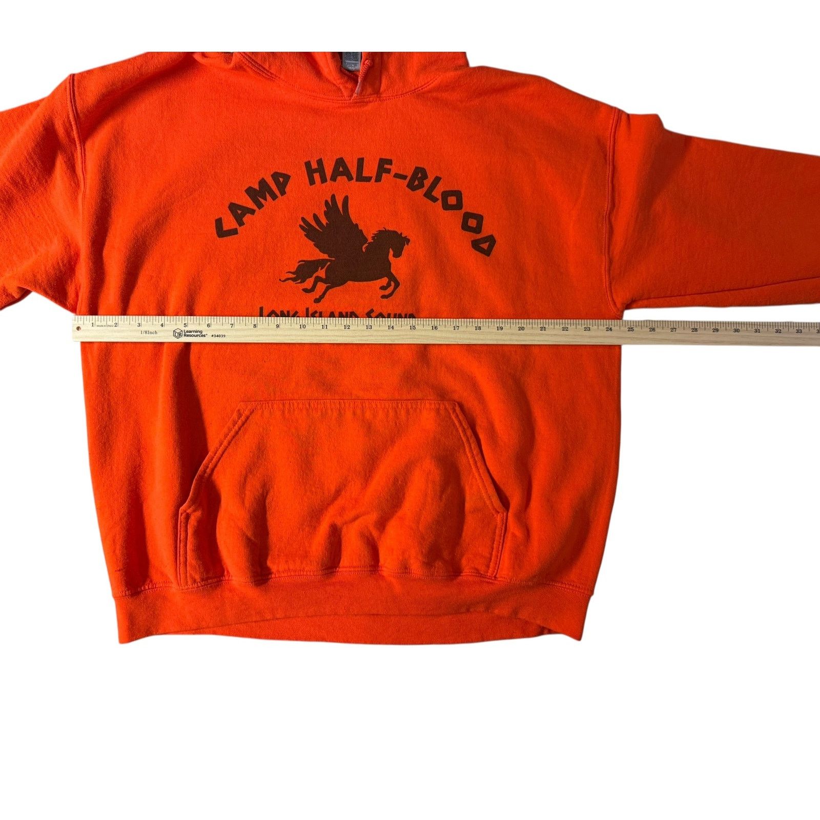 Gildan Gildian - XL Orange "Camp Half Blood" hooded sweatshirt Size US XL / EU 56 / 4 - 9 Thumbnail