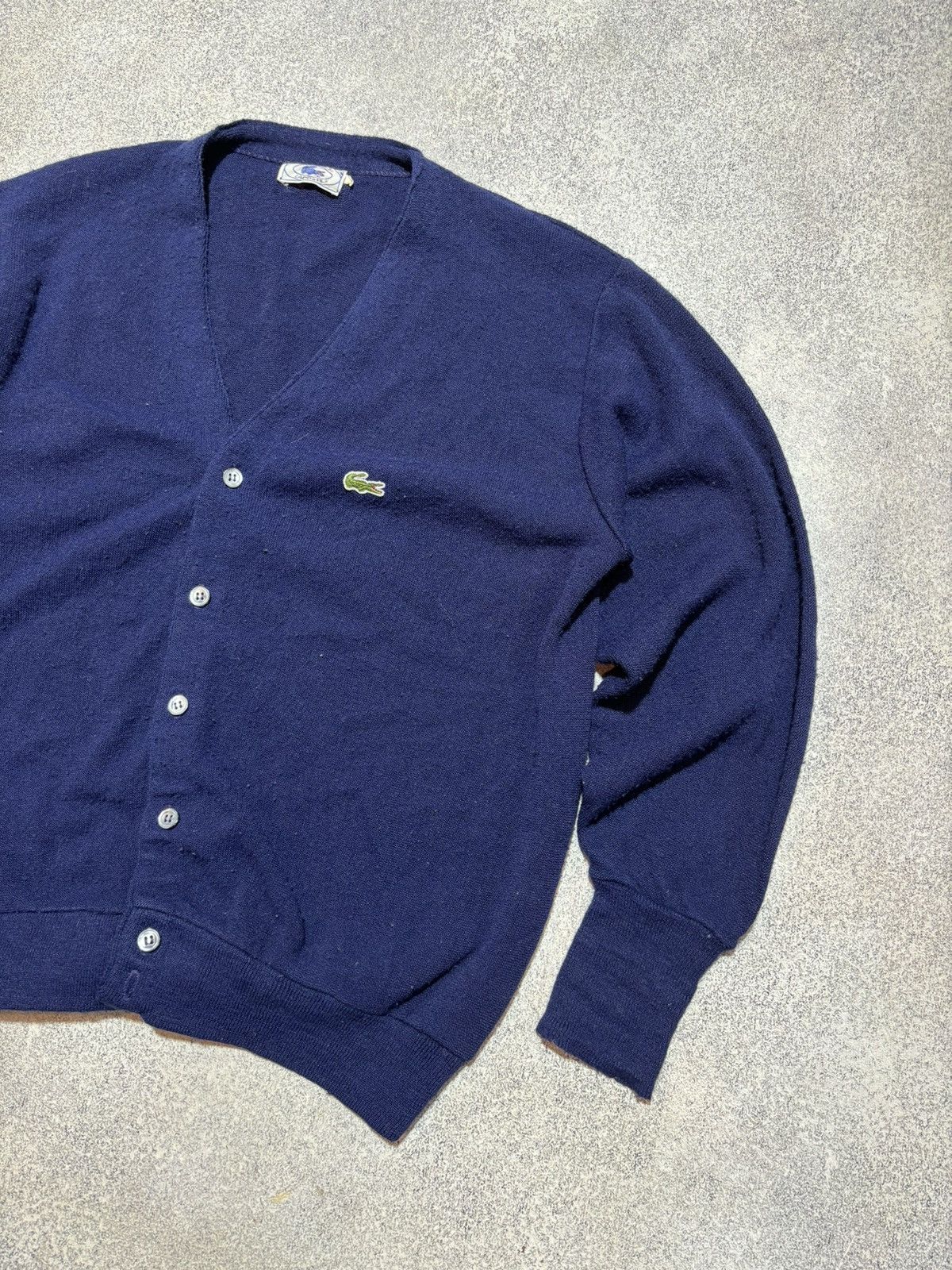 Lacoste Vintage Lacoste Izod Wool Cardigan Knit Sweater Preppy Logo🐊 Size US L / EU 52-54 / 3 - 3 Thumbnail