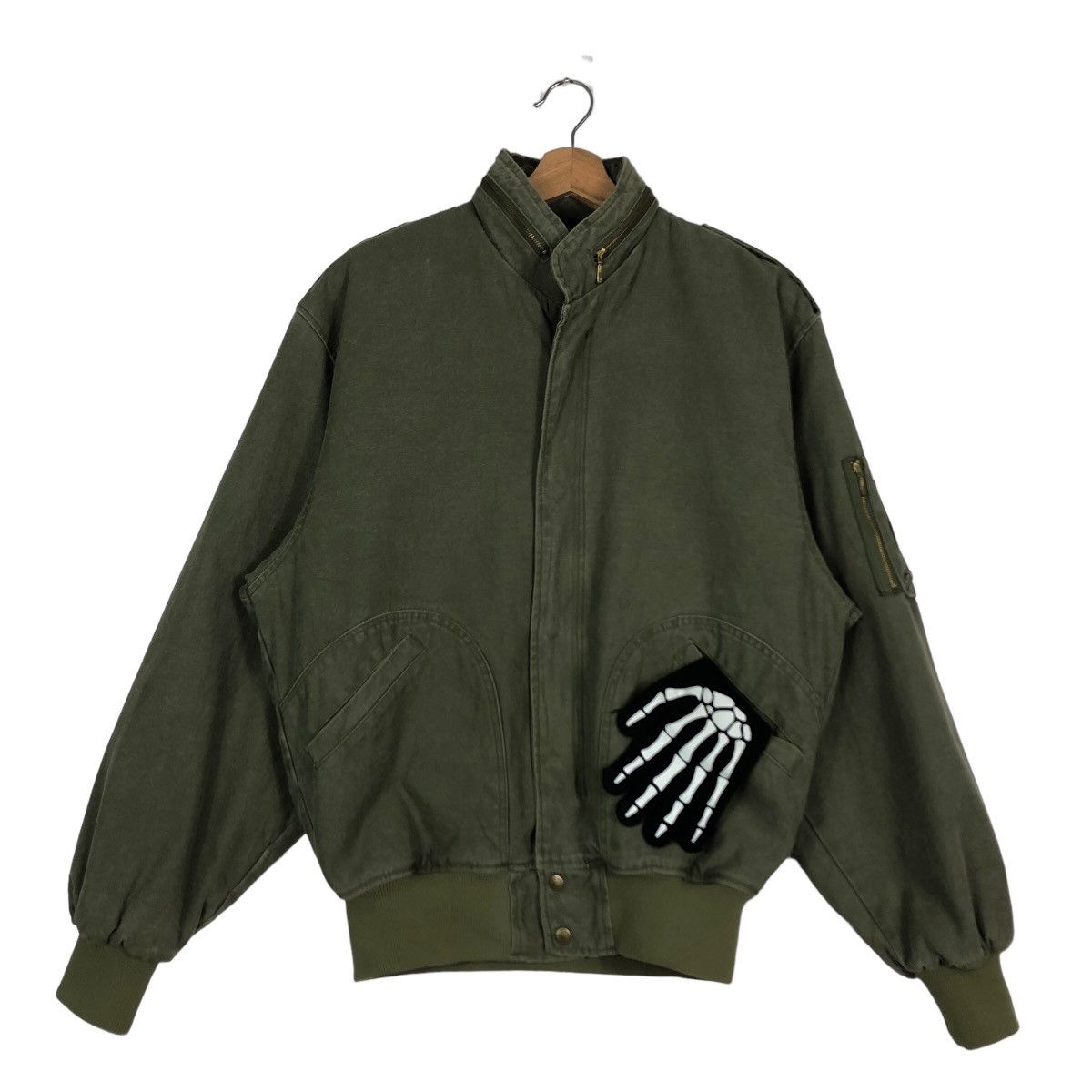 Japanese Brand 🔥90’s Vintage Bomber Jacket Riot Riot Ruck Dam Sugar Cane Size US L / EU 52-54 / 3 - 1 Thumbnail