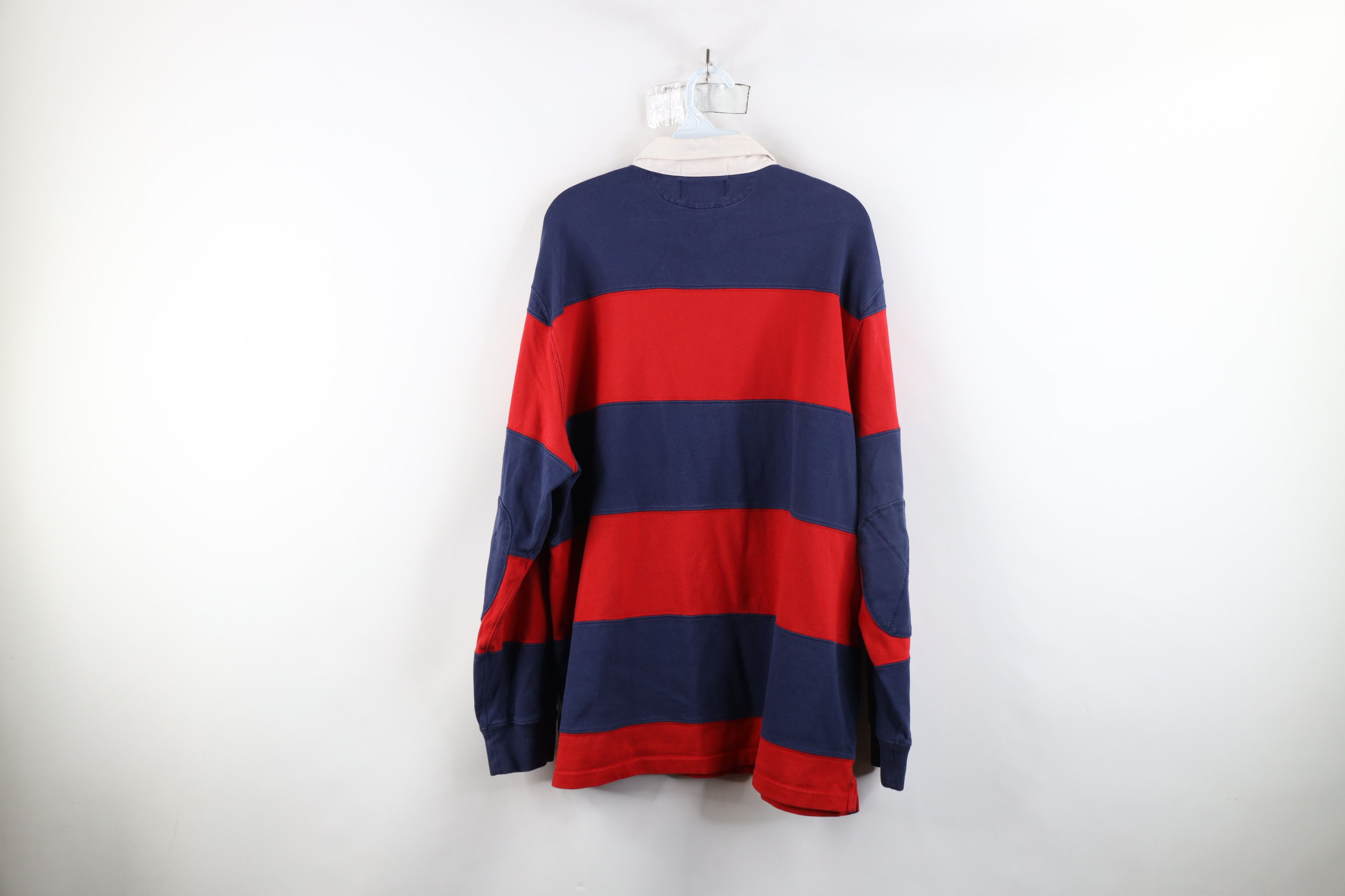 Ralph Lauren × Vintage Vintage 90s Ralph Lauren Long Sleeve Rugby Polo Striped Size US L / EU 52-54 / 3 - 13 Thumbnail