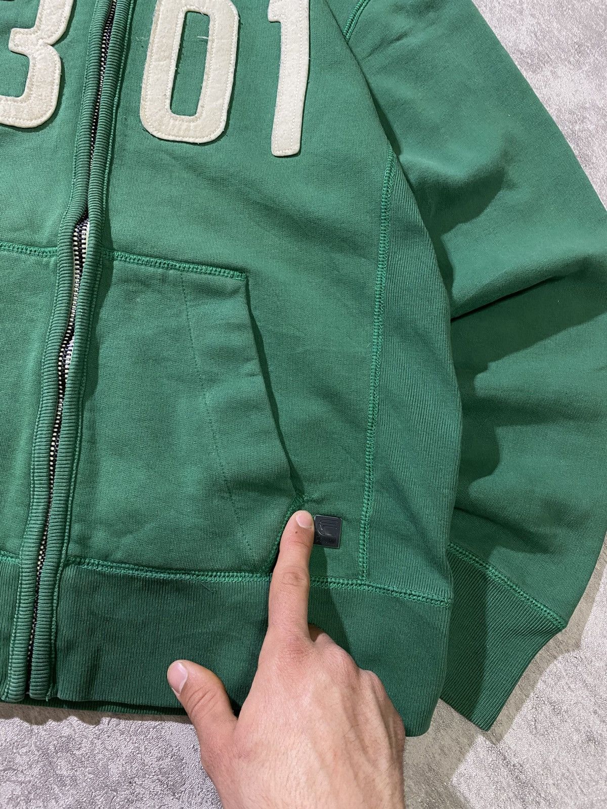 G-Star G-Star Raw 3301 Forest Green Full Zip Hoodie Size US M / EU 48-50 / 2 - 7 Thumbnail