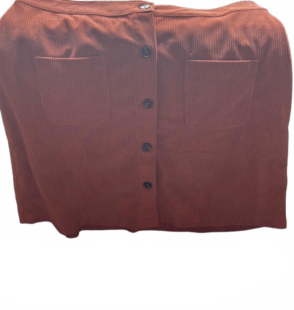 Designer Royal + Reese Rust Orange Corduroy Top - XL Size 40" / US 18 - 1 Thumbnail