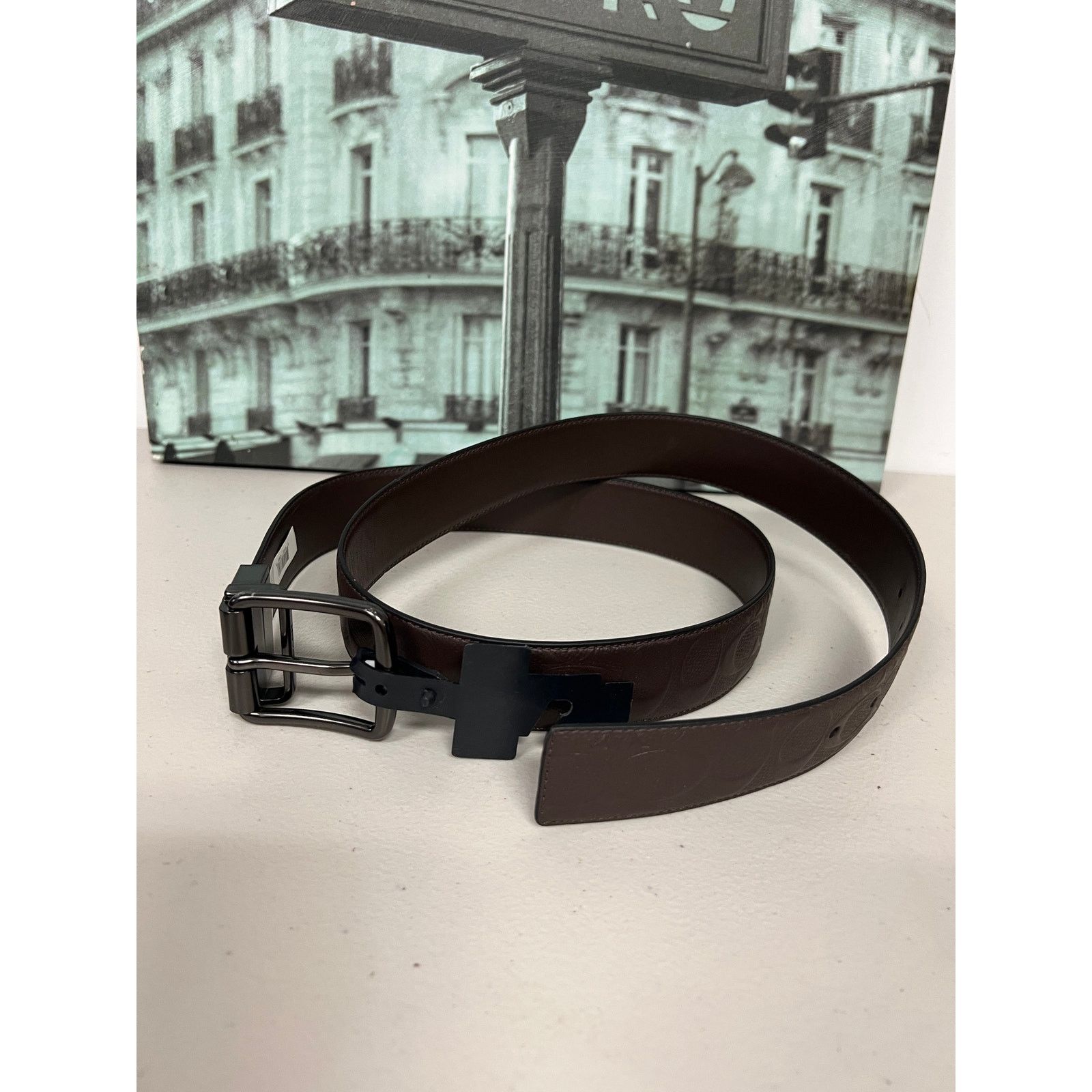 Coach Coach F55157 Harness Buckle Cut-To-Size Reversible Belt, 38 Size 38 - 4 Thumbnail