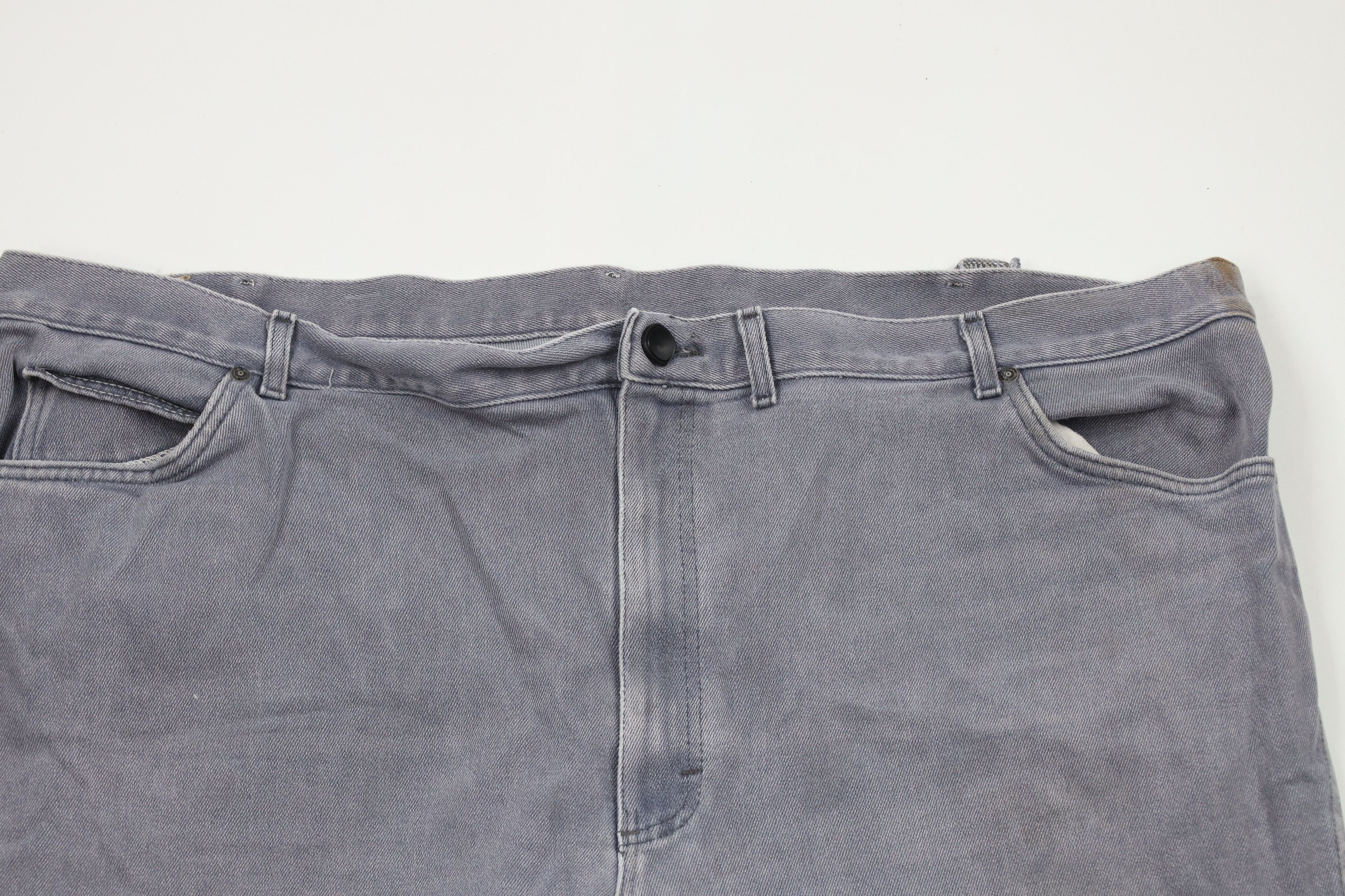 Vintage Vintage 90s Lee Wide Leg Flared Denim Jeans Gray USA Size US 44 / EU 60 - 2 Thumbnail