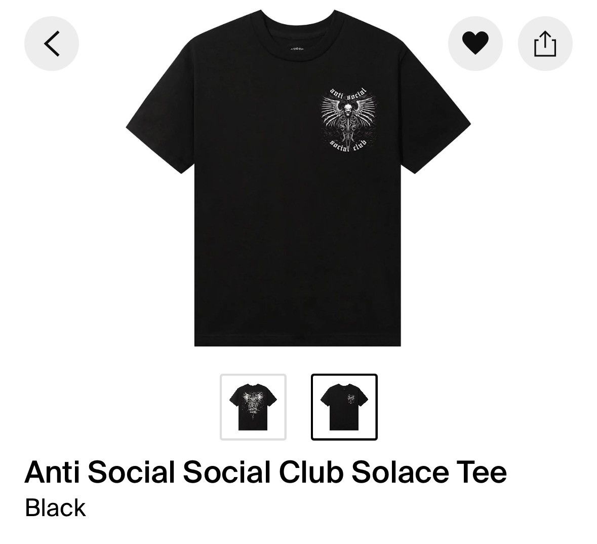 Anti Social Social Club New Anti Social Solace tee Size US XXL / EU 58 / 5 - 2 Thumbnail
