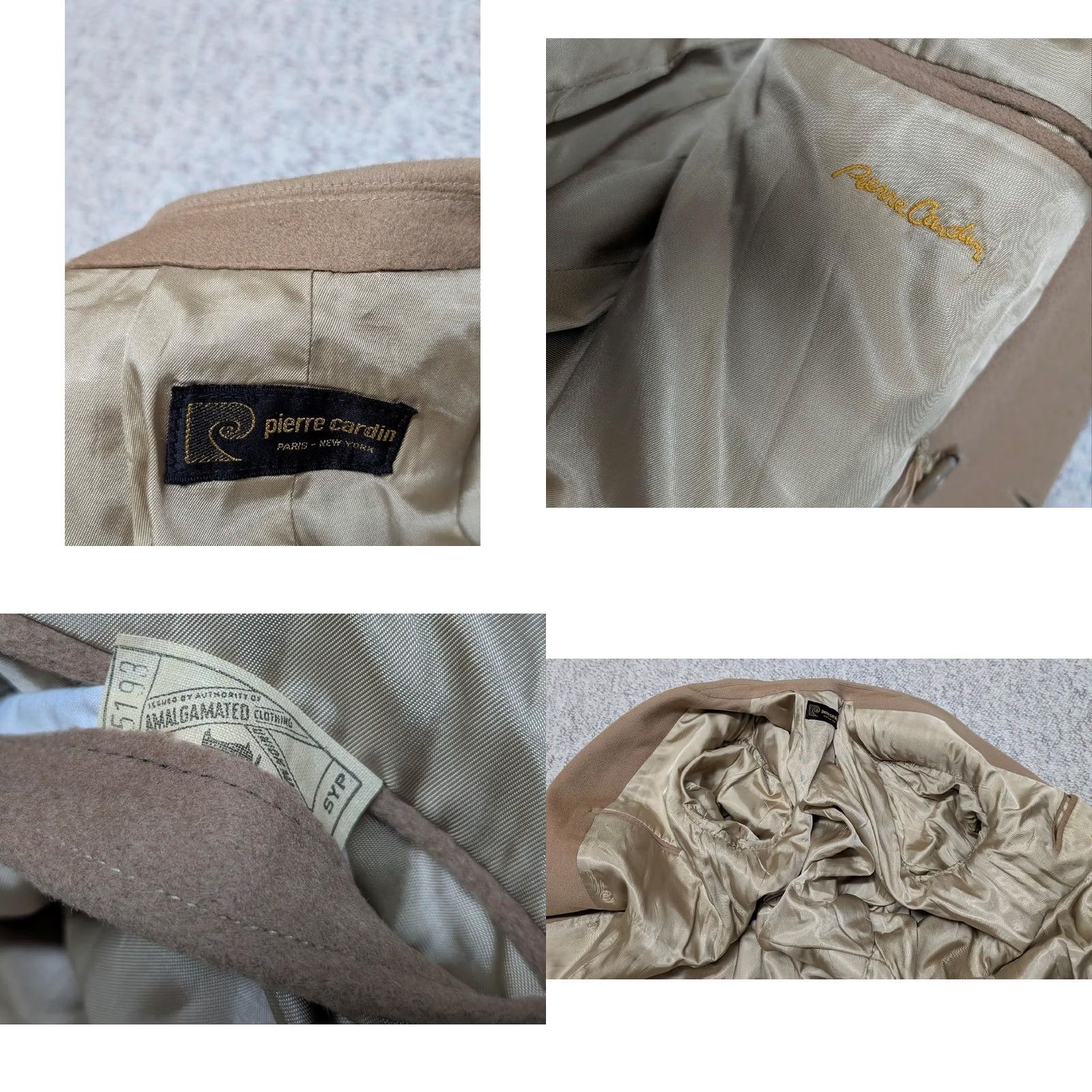 Pierre Cardin VINTAGE Pierre Cardin Overcoat Coat Mens Camel Wool 40 1960s 1970s USA Size US M / EU 48-50 / 2 - 8 Thumbnail
