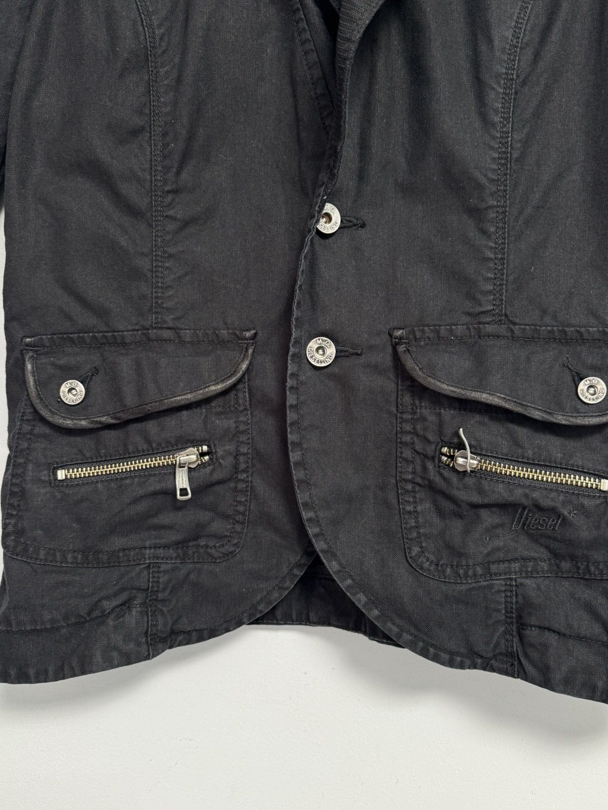 Diesel Diesel Vintage Y2K Hemp Cotton Military Deconstructed Jacket Size M / US 6-8 / IT 42-44 - 4 Thumbnail