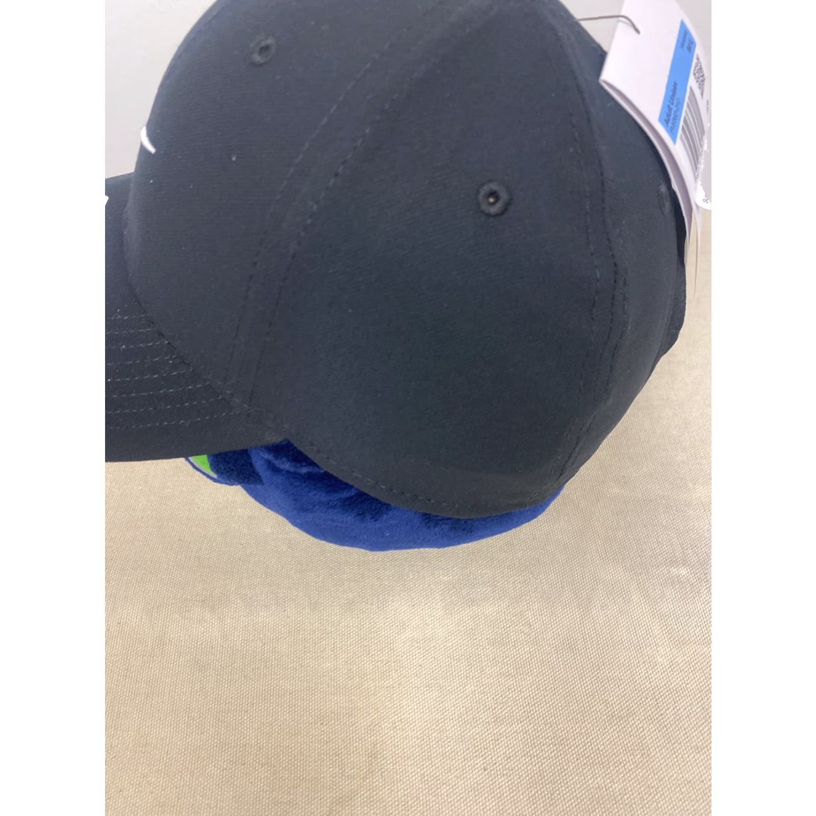 Nike Nike NEW UNISEX BLACK BASEBALL HAT CLUB CAP SWOOSH M/L /475 DRI-FIT ADJUSTABLE M/L polyester solid sports hat Men Size ONE SIZE - 3 Thumbnail