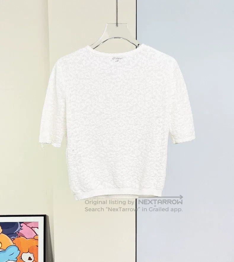 Chanel Chanel 22P white thin embossed transparent knitted short s Size XS / US 0-2 / IT 36-38 - 2 Thumbnail