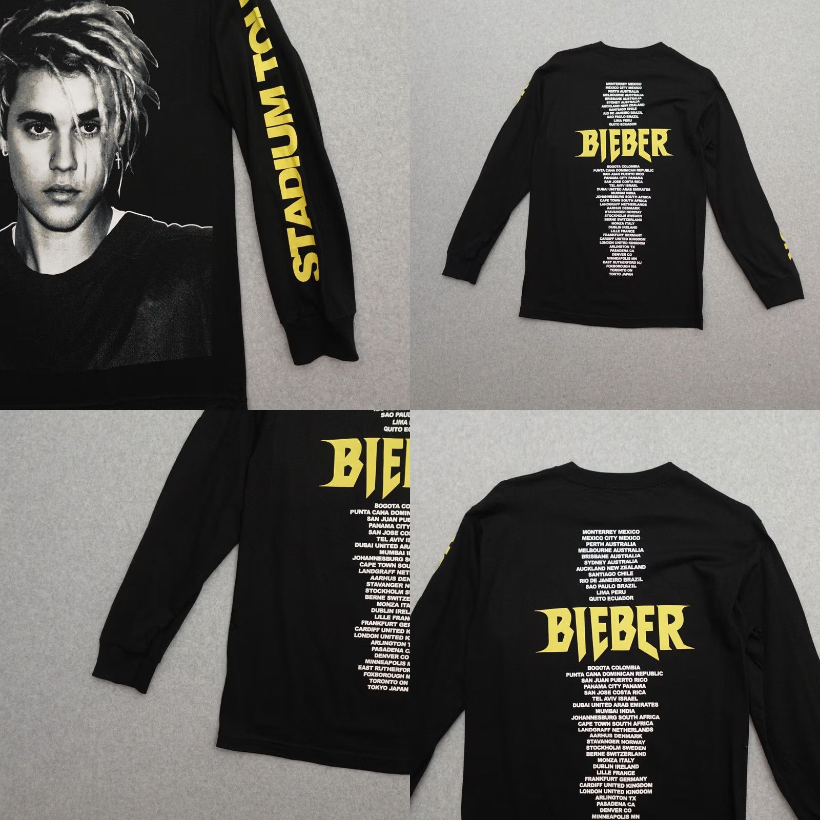 Vintage Justin Bieber Shirt Unisex Adult Small Long Sleeve Stadium Tour Black 28x17 MEASUREMENTS ARE PROVIDED IN PICTURES Mens Size US S / EU 44-46 / 1 - 8 Thumbnail