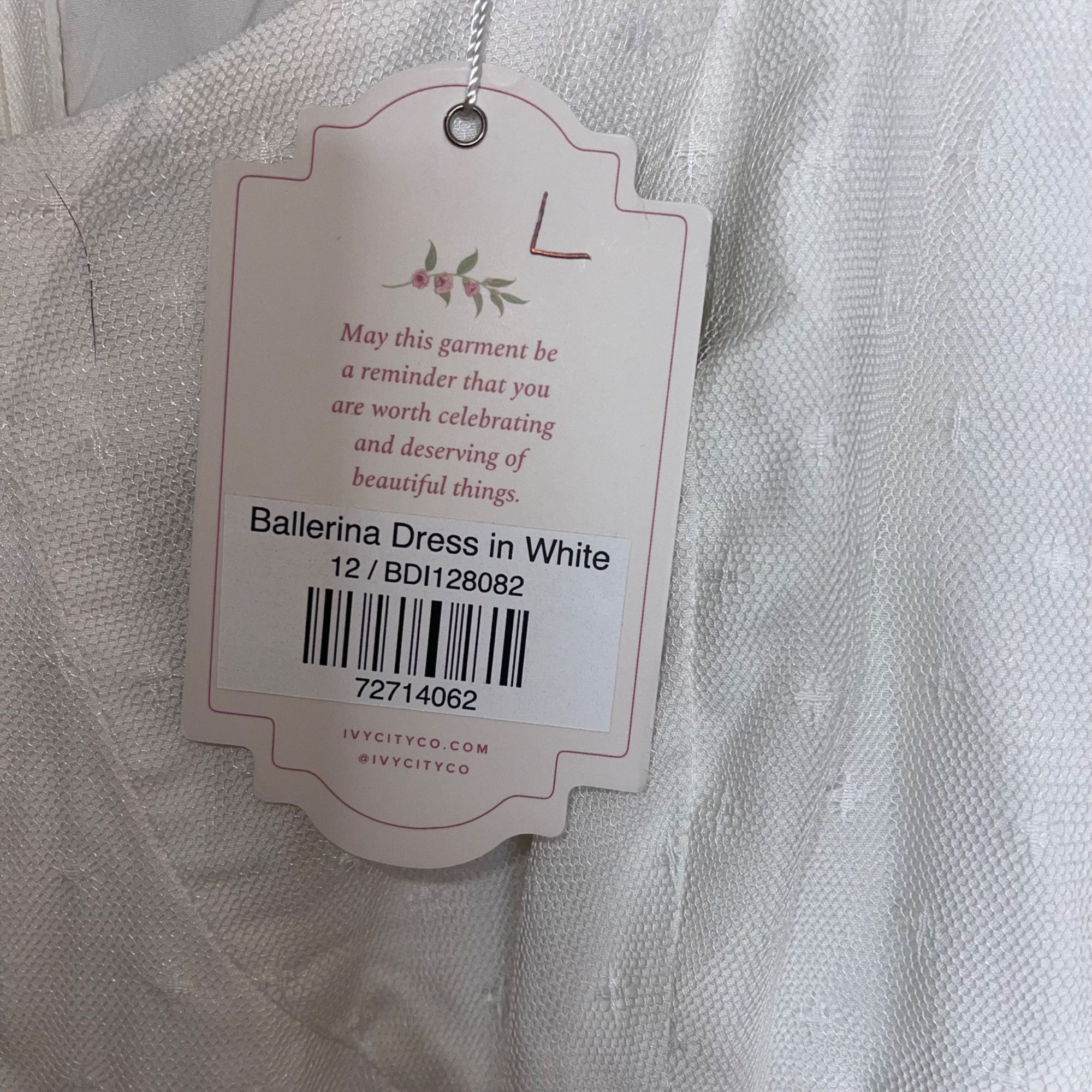 Other Ivy City Co Womens Dress Size 12 White Ballerin Size XL / US 12-14 / IT 48-50 - 5 Thumbnail