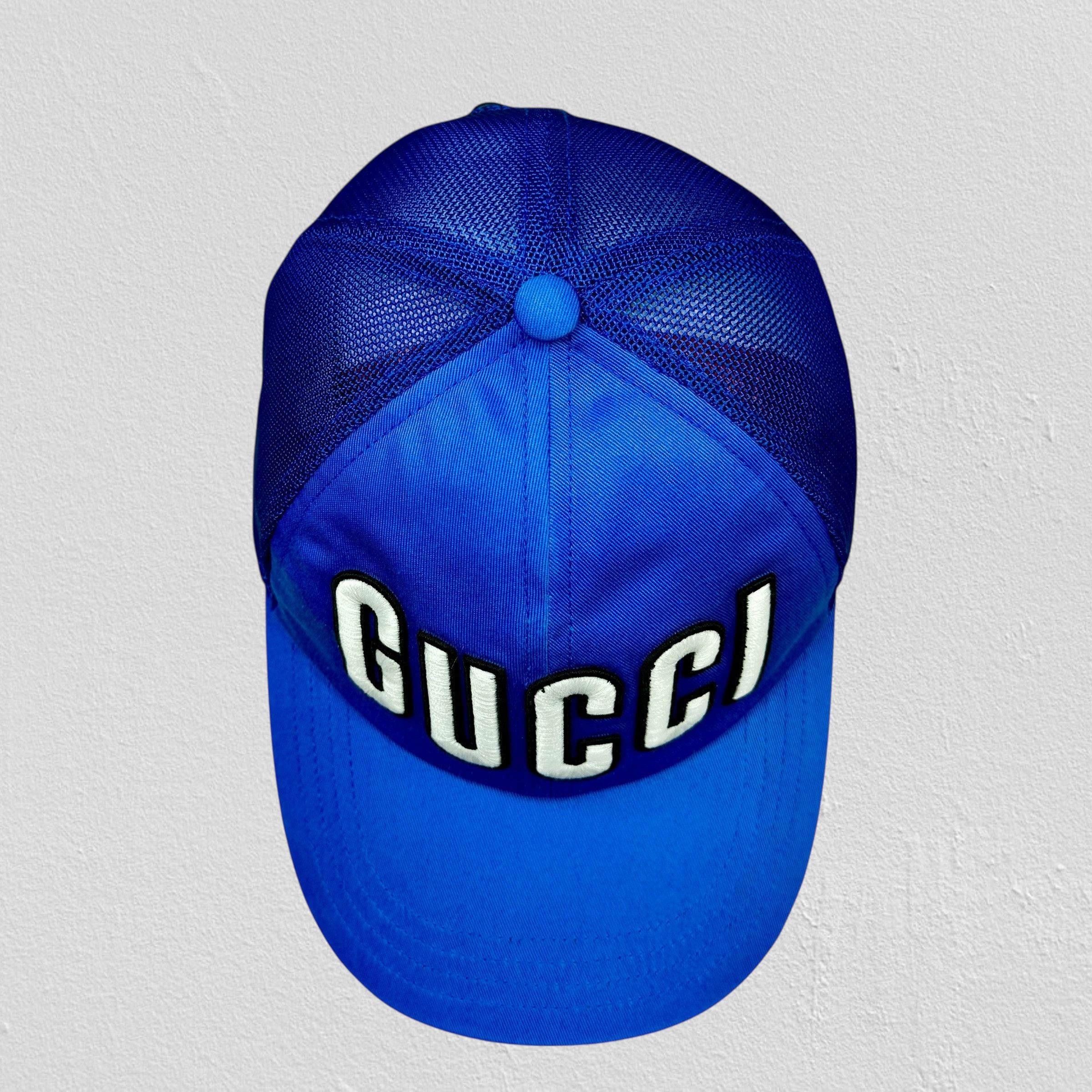 Gucci Gucci blue embroidered logo cap new Size ONE SIZE - 2 Thumbnail