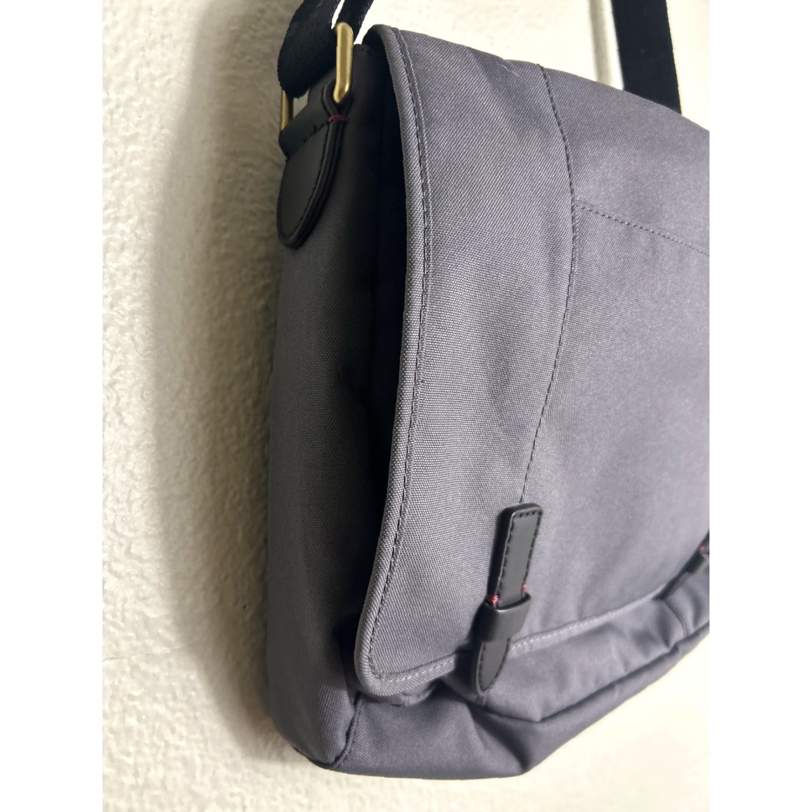 Fossil Fossil Crossbody Bag Gray Polyester Leather 12x12x3.5 Adjustable Strap Women Bag Cross-Body Messenger Size ONE SIZE - 3 Thumbnail
