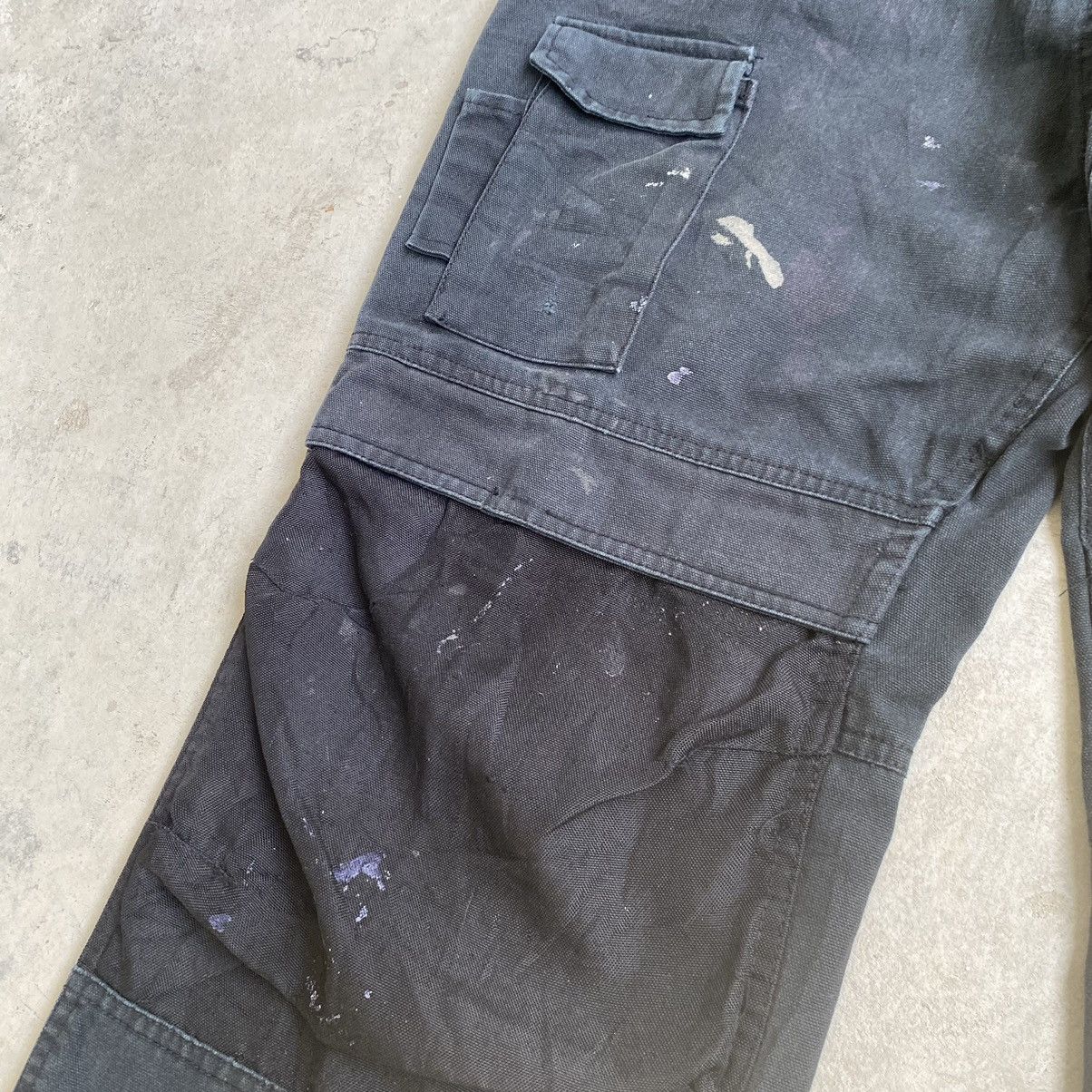 Thrashed Faded Vintage Caterpillar USA Workwear Cargo Pants