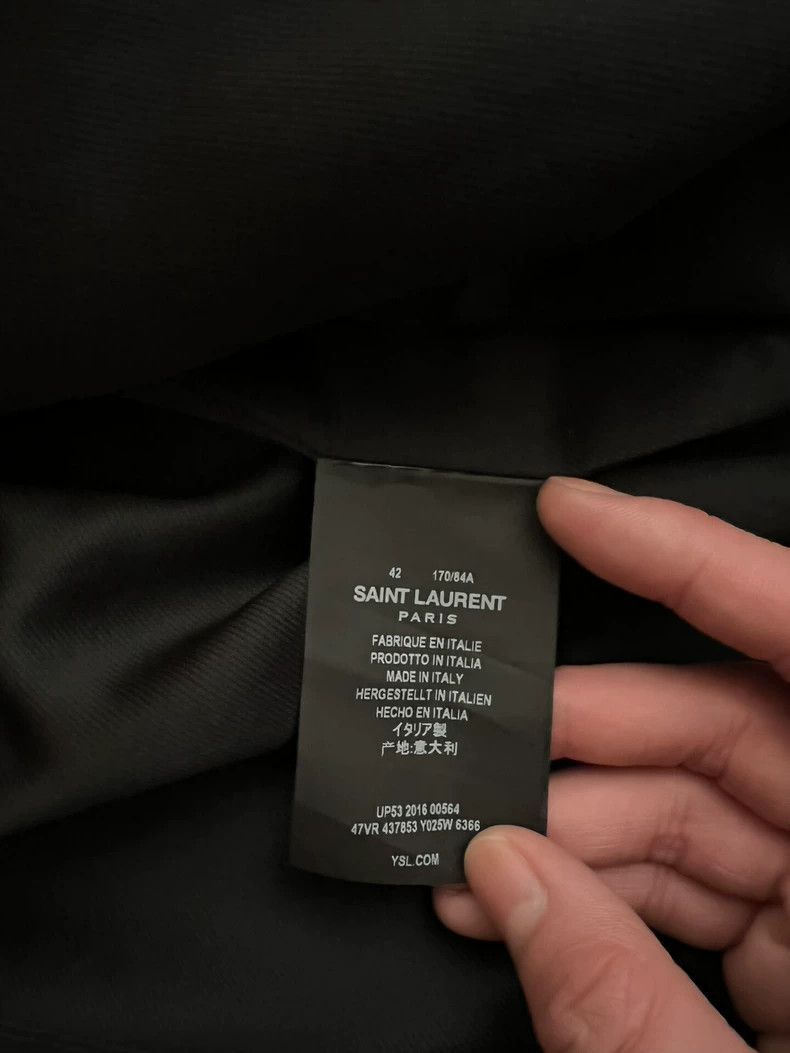 red velvet Saint Laurent jacket with studs