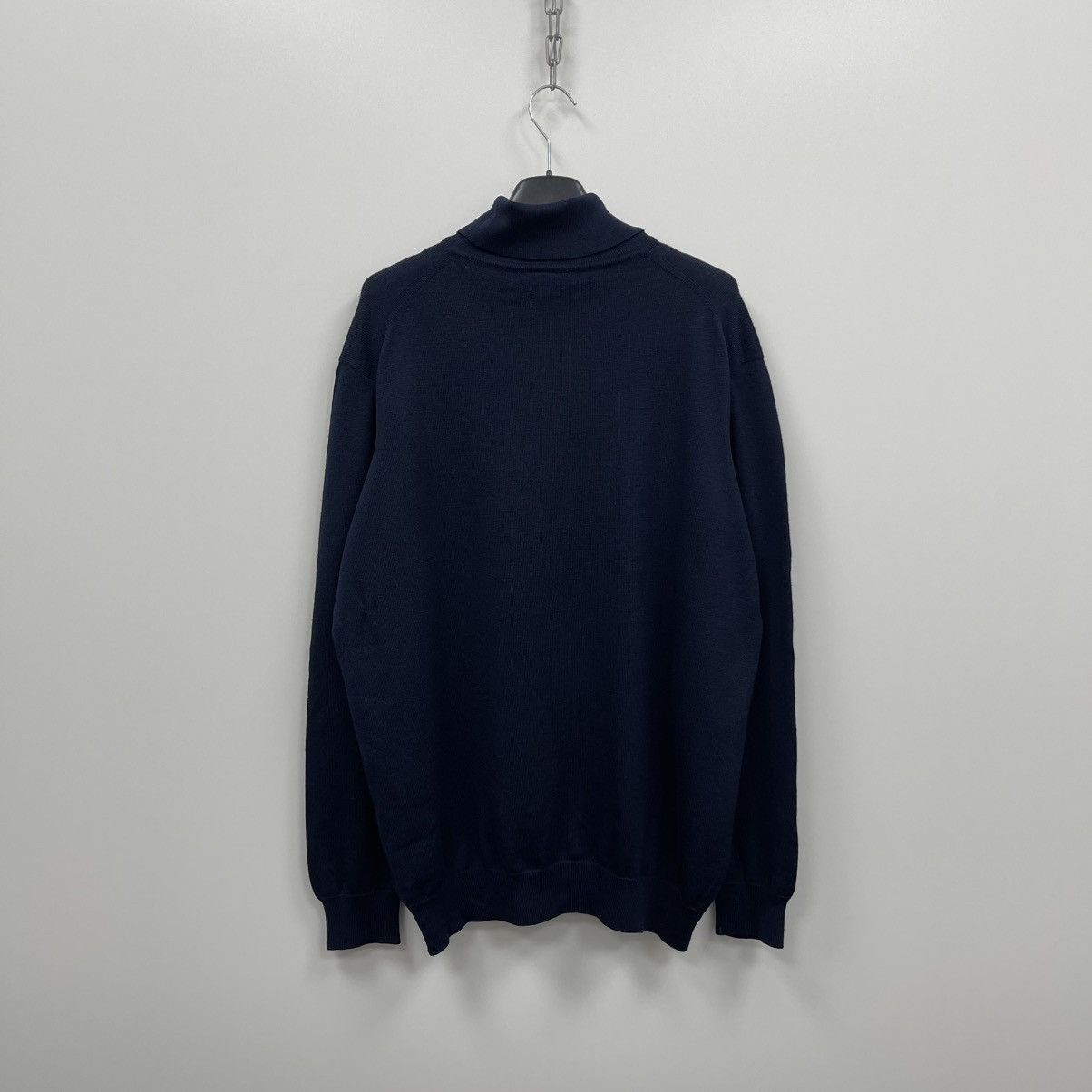 Lacoste Lacoste Wool Turtle Neck Vintage Sweater Navy Size US XL / EU 56 / 4 - 3 Thumbnail