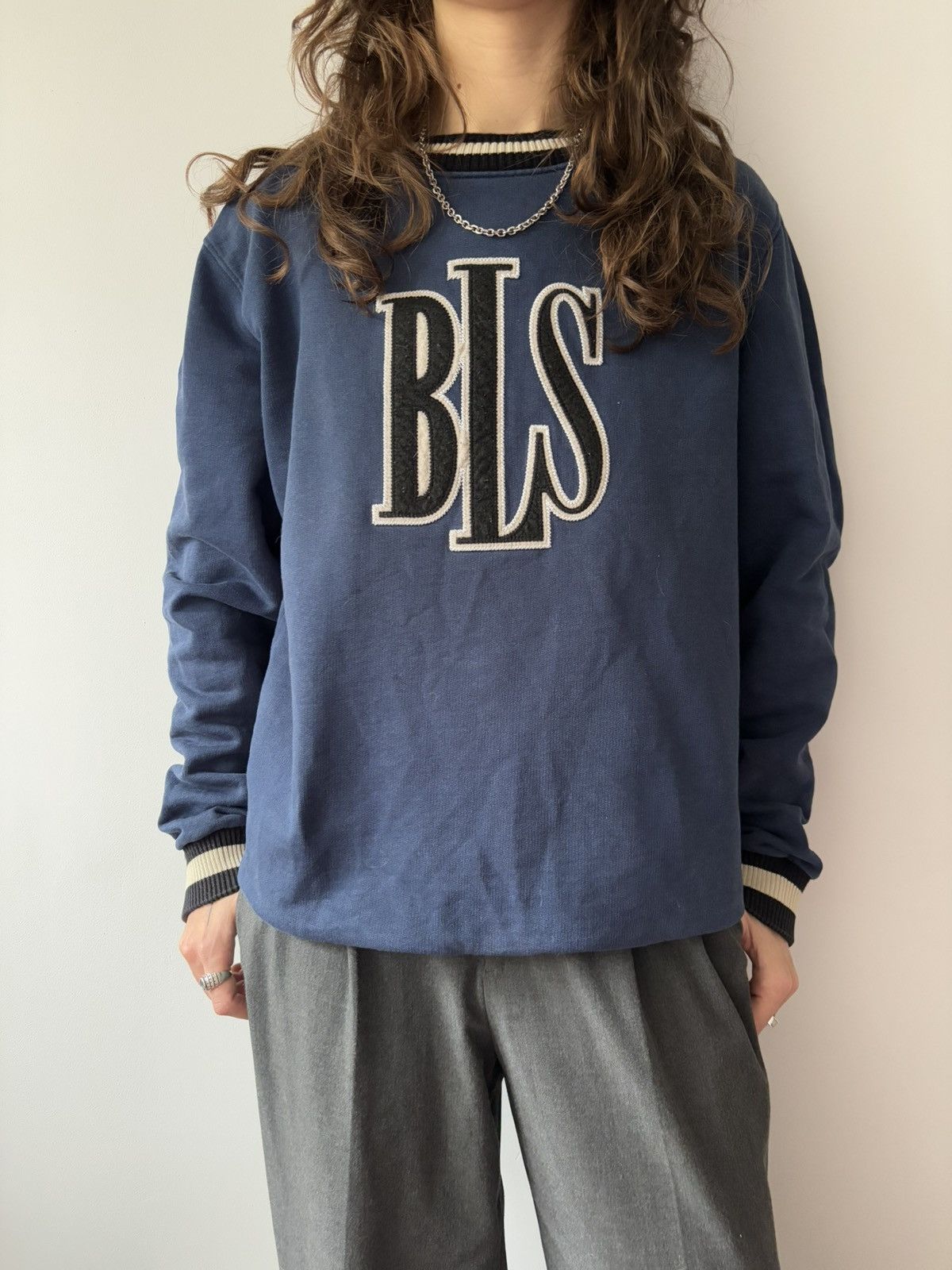 BLS HAFNIA vintage sweater jumper y2k boxy fit