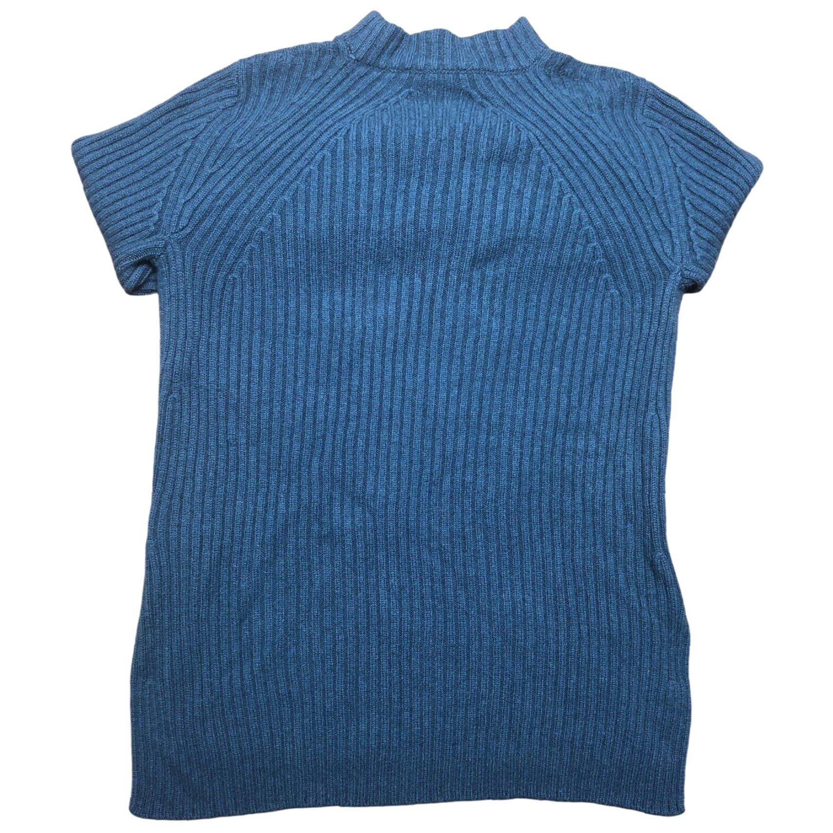 Vince Vince Womens Sweater Tunic Crew Neck Long Sleeve Blue Wool Cashmere Ribbed Small Tide Pool Blue Tide Pool Blue Size S / US 4 / IT 40 - 3 Thumbnail