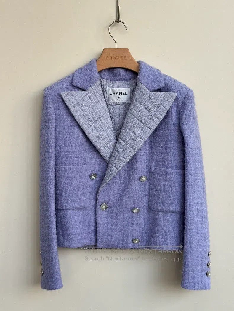 Chanel Chanel 21k lilac short tweed coat Size XS / US 0-2 / IT 36-38 - 1 Thumbnail