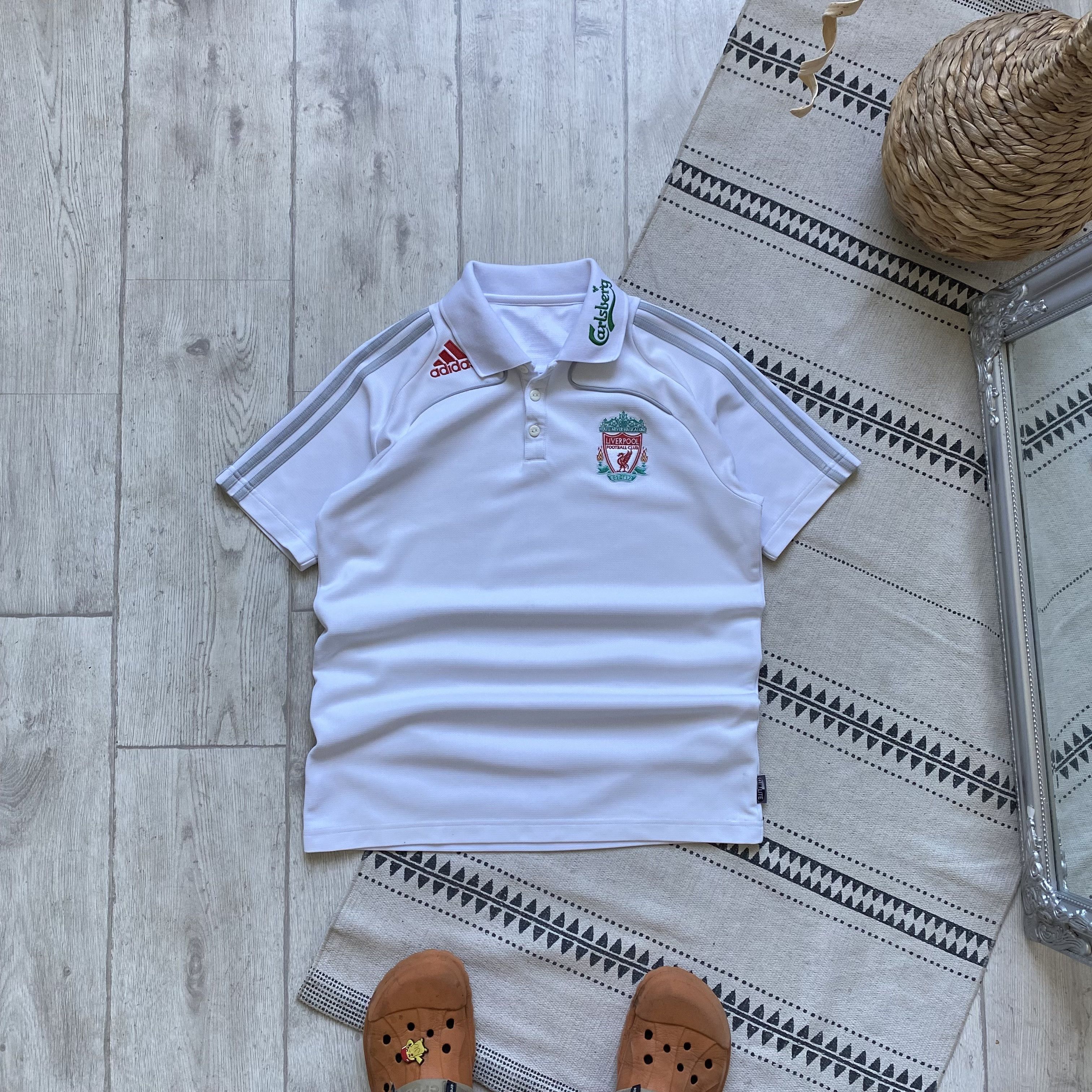 Nike ⚽️ Blockore Vintage Adidas Liverpool FC Jersey Polo Drill Size US M / EU 48-50 / 2 - 1 Thumbnail
