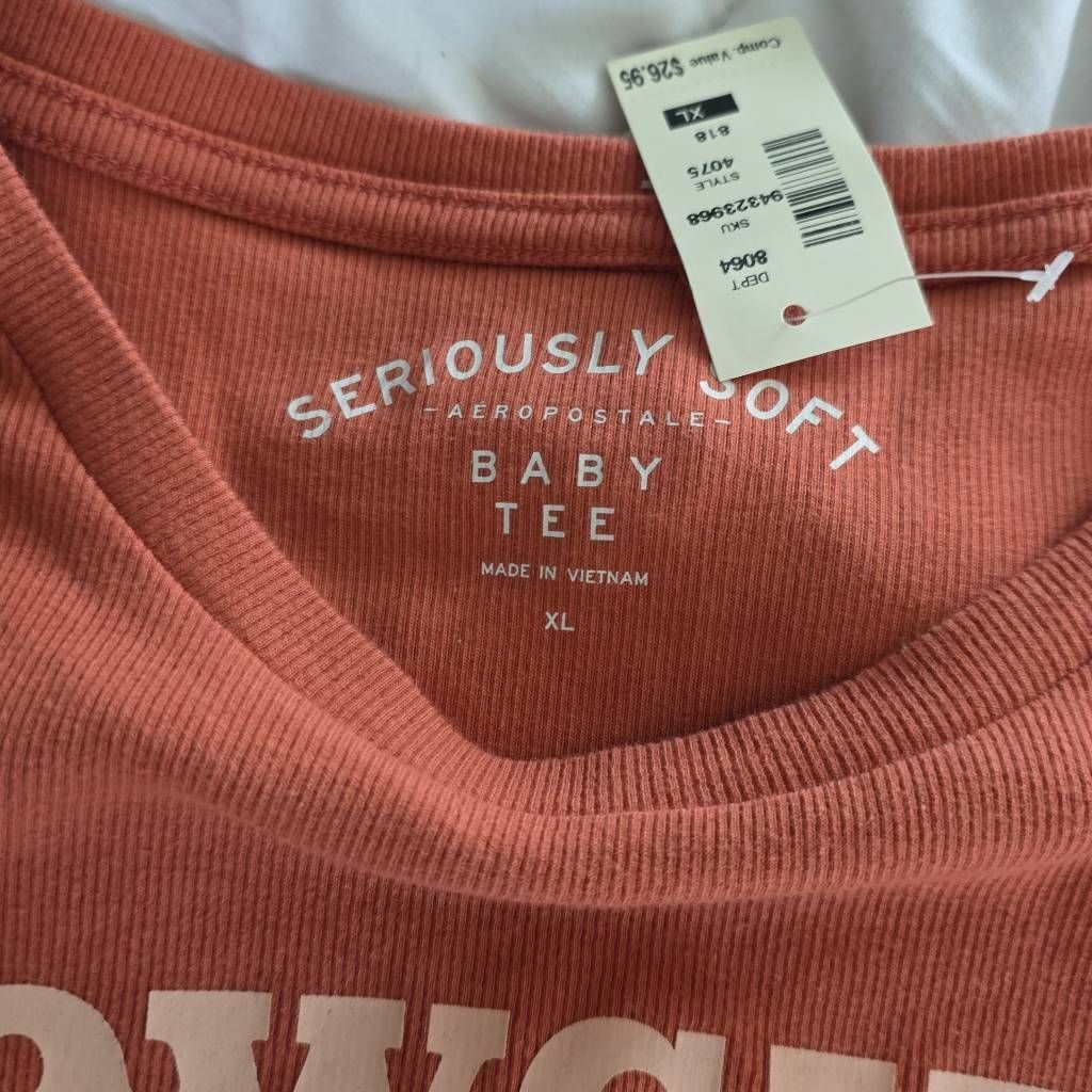 Aeropostale Aeropostale Women's Size XL Orange Ribbed Cowgirl Soft Cropp Size XL / US 12-14 / IT 48-50 - 5 Thumbnail