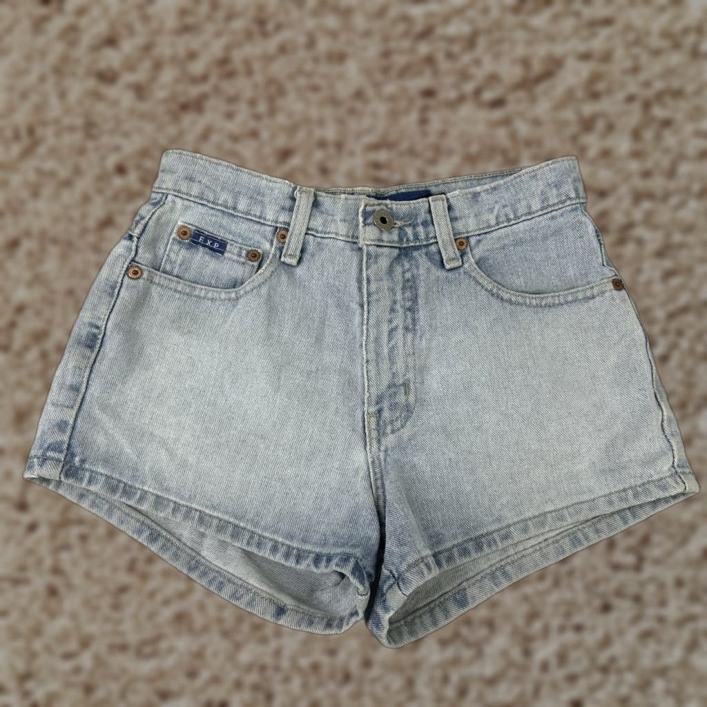 Express VINTAGE Express Blues Jeans Shorts Womens Size 1/2 Blue Denim Bermuda 90s Casual Womens Size 25" / US 0 / IT 36 - 1 Thumbnail