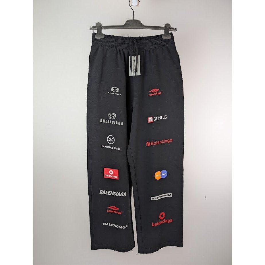 Balenciaga o1rshd1 Top League Med Moll Baggy Pants in Black Size US 28 / EU 44 - 1 Thumbnail