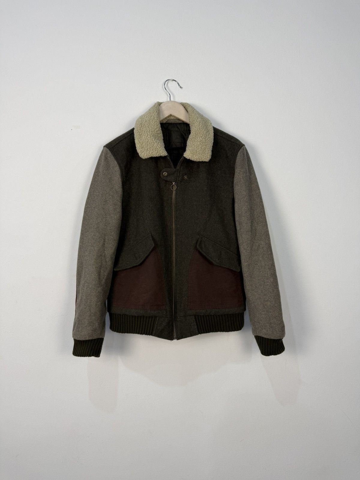 Aviator Nation Vintage Wool Aviator Bomber Jacket Sherpa Military Style Size US M / EU 48-50 / 2 - 1 Thumbnail