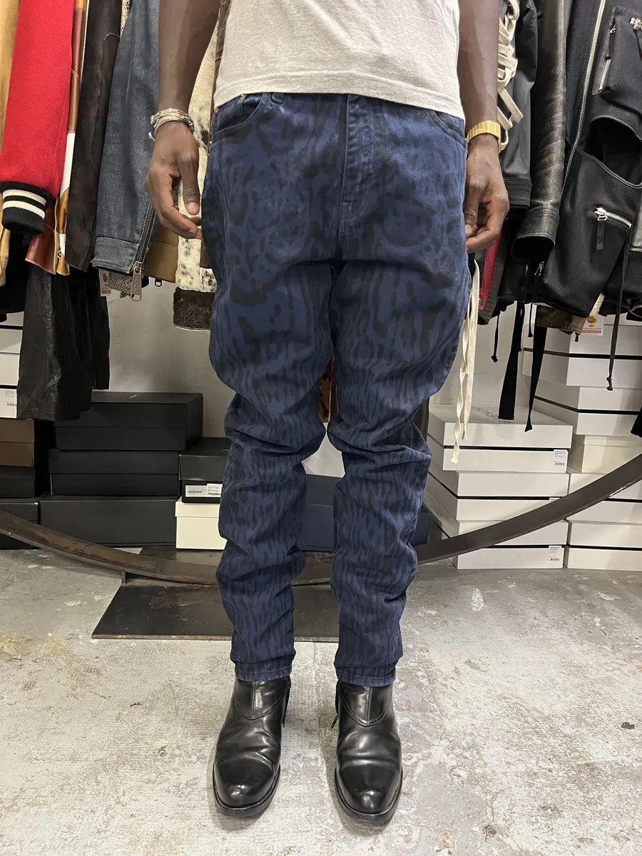 Roberto Cavalli Roberto Cavalli Leopard Slim Navy & Black Pants Size US 32 / EU 48 - 3 Thumbnail