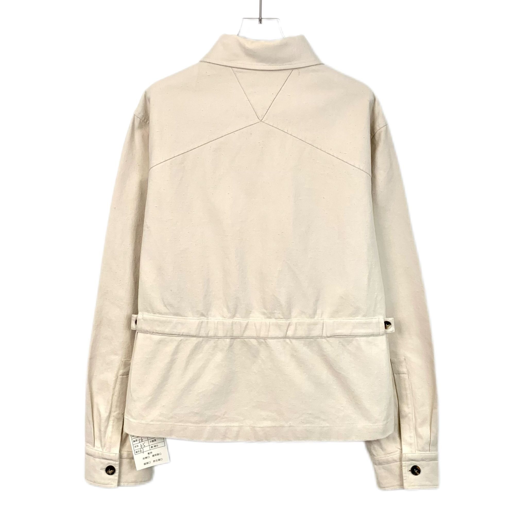 Bottega Veneta Bottega Veneta Beige Cotton Long Sleeve Pullover Jacket With Size XL / US 12-14 / IT 48-50 - 7 Thumbnail