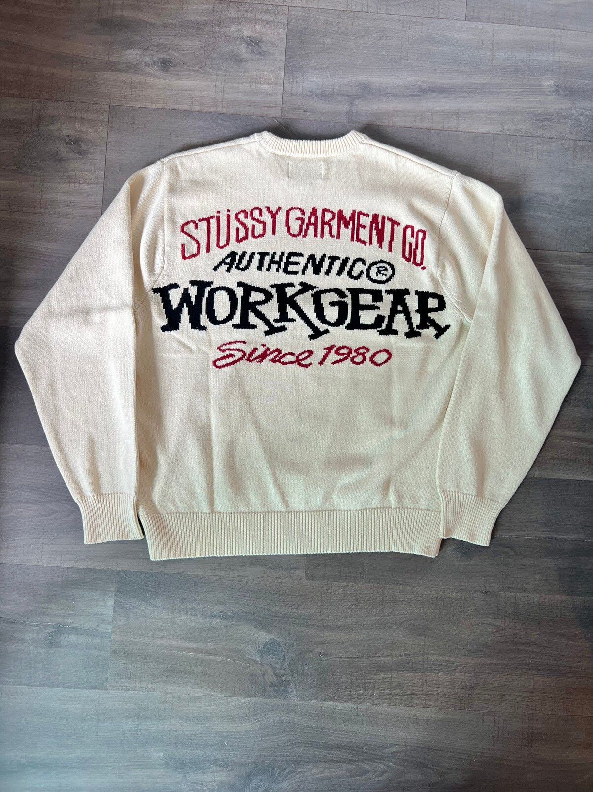 Stussy Stüssy Authentic Workgear Knit Sweater Natural Large   Grailed