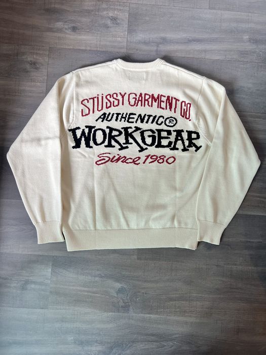 Stussy Stüssy Authentic Workgear Knit Sweater Natural Large | Grailed