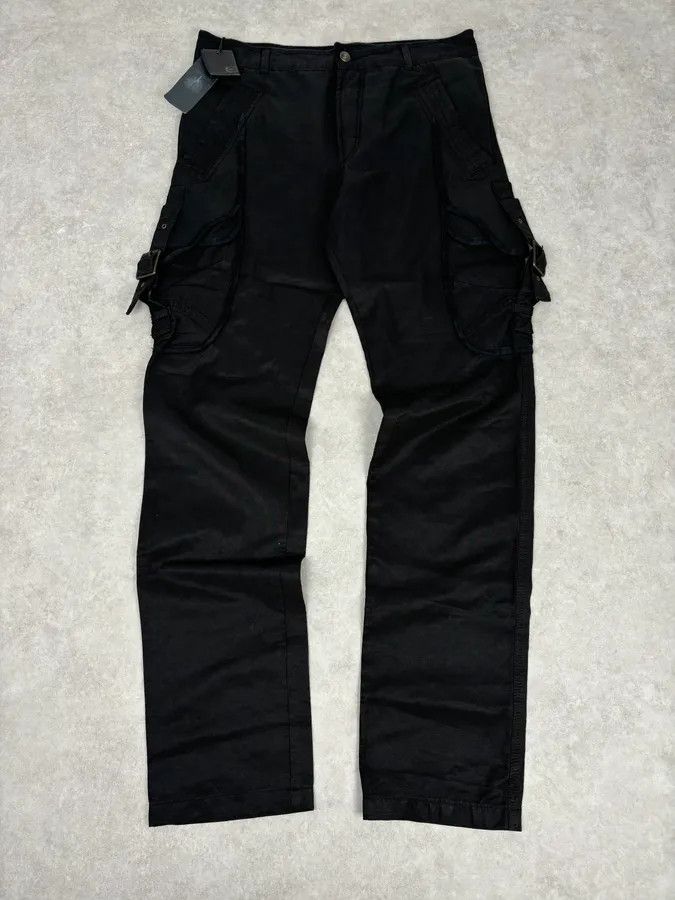Just Cavalli 2000s Cavalli Black Avant-Garde Cargo Pants Size US 32 / EU 48 - 1 Thumbnail