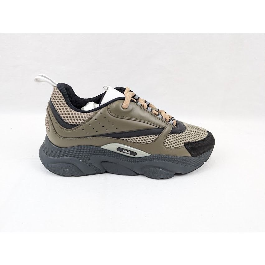 Dior o1rshd1 B22 Calfskin Mesh Sneakers in Khaki Size US 8 / EU 41 - 1 Thumbnail