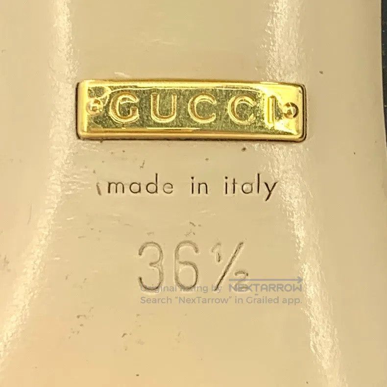 Gucci Gucci Black round toe pearl buckle Mary Jane high heels Size US 6 / IT 36 - 6 Thumbnail