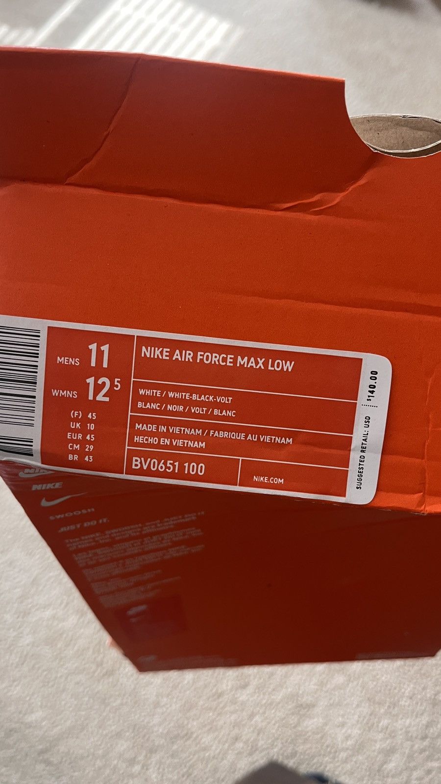 Nike Nike Air Force Max Low Size US 11 / EU 44 - 6 Thumbnail