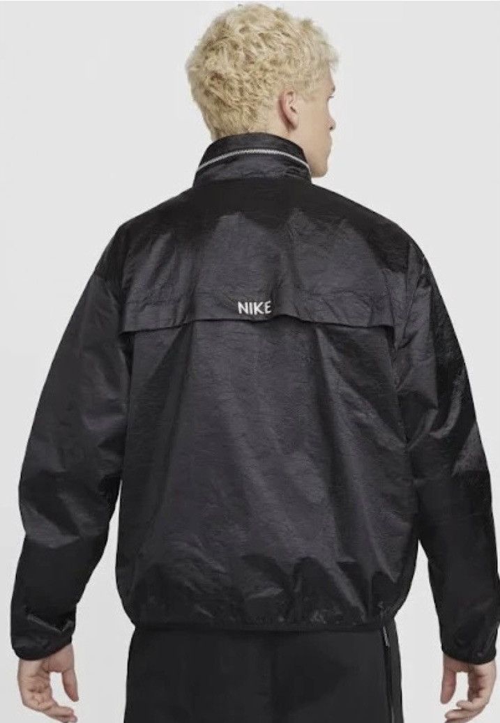 Nike Men’s Nike Solid Color Stand Collar Zipper Sport Black Jacke Size US L / EU 52-54 / 3 - 2 Thumbnail