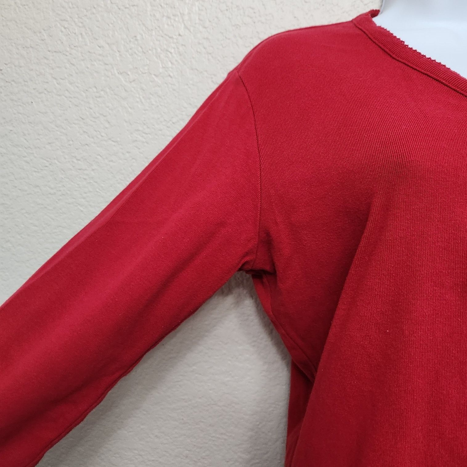 Other Liz Claiborne Lizwear Red V Neck Button Up Cardigan Medium Size M / US 6-8 / IT 42-44 - 3 Thumbnail