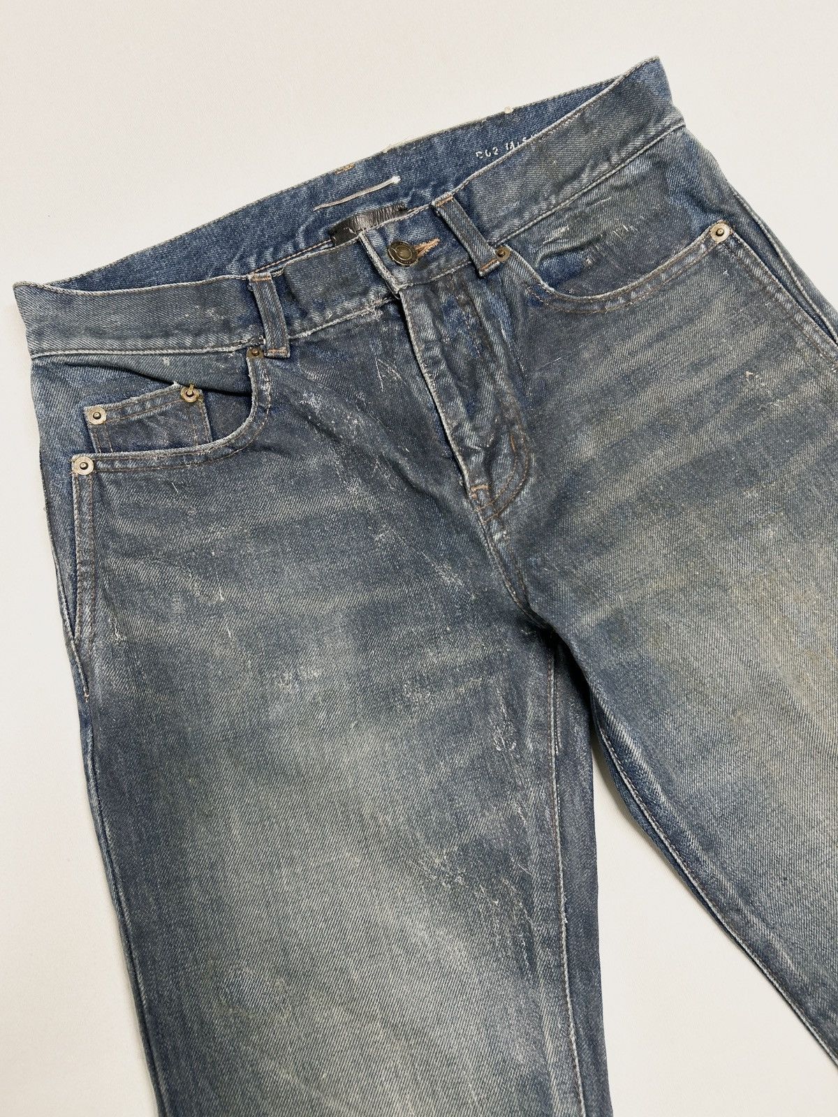 Saint Laurent Paris FW2017 D02 Waxed Jeans Size US 27 - 3 Thumbnail