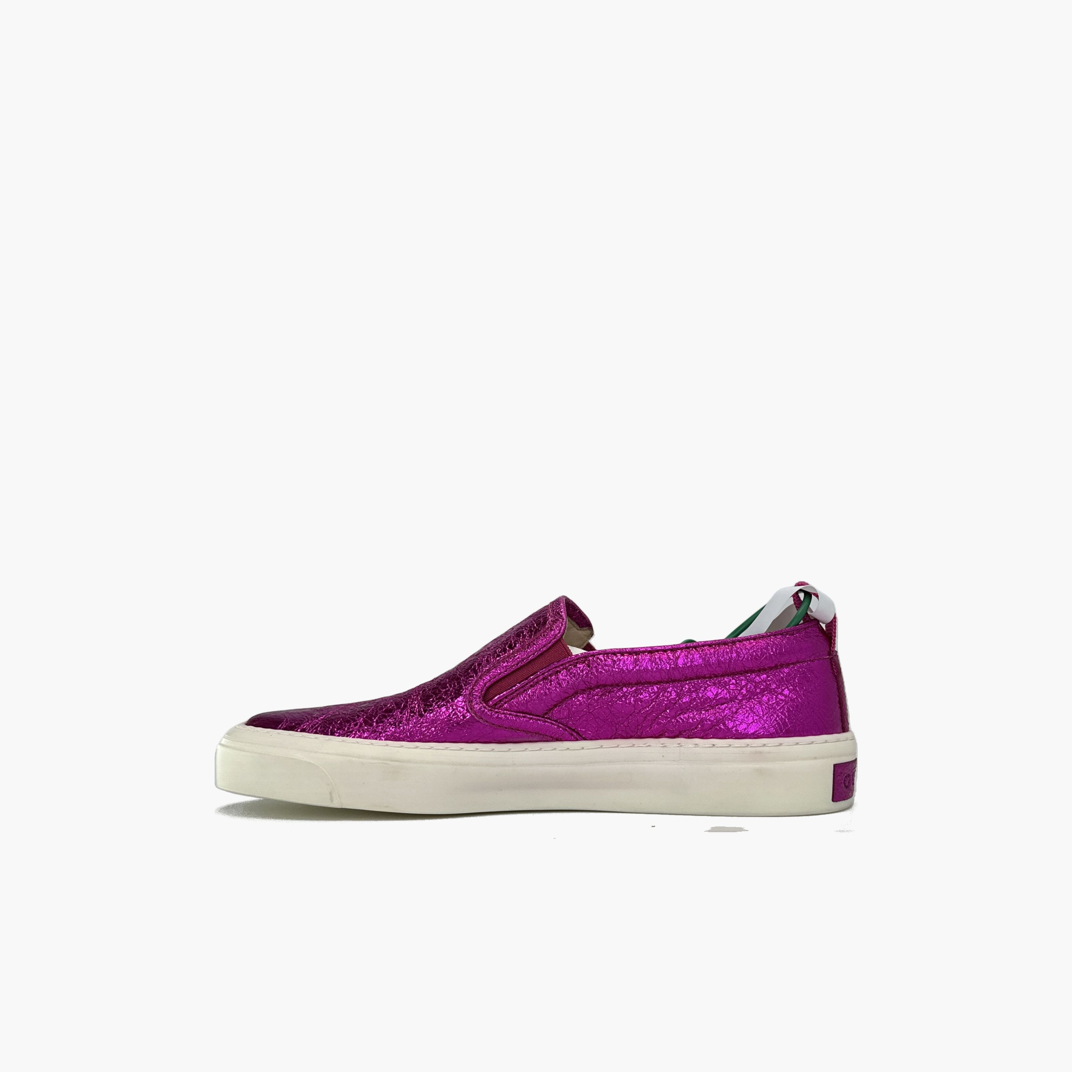 Gucci Gucci Leather Fashion SlipOn Sneakers Plum-2506 Size US 5.5 / EU 38 - 4 Thumbnail