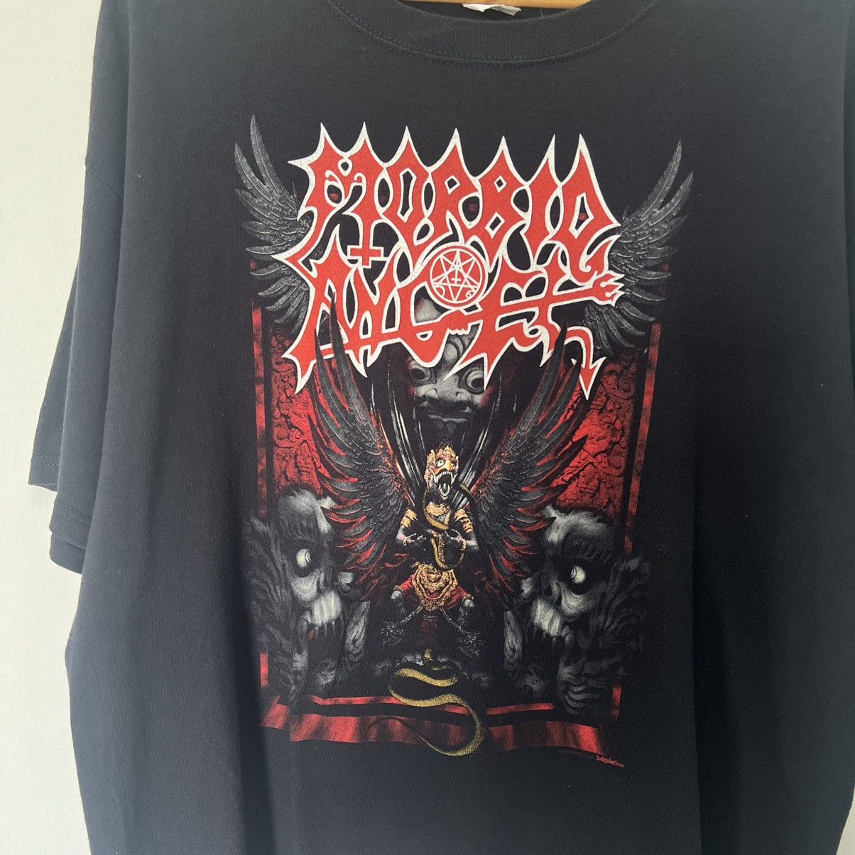 Band Tees × Vintage Vintage Morbid Angle Black Metal Tshirt Size US XL / EU 56 / 4 - 2 Thumbnail