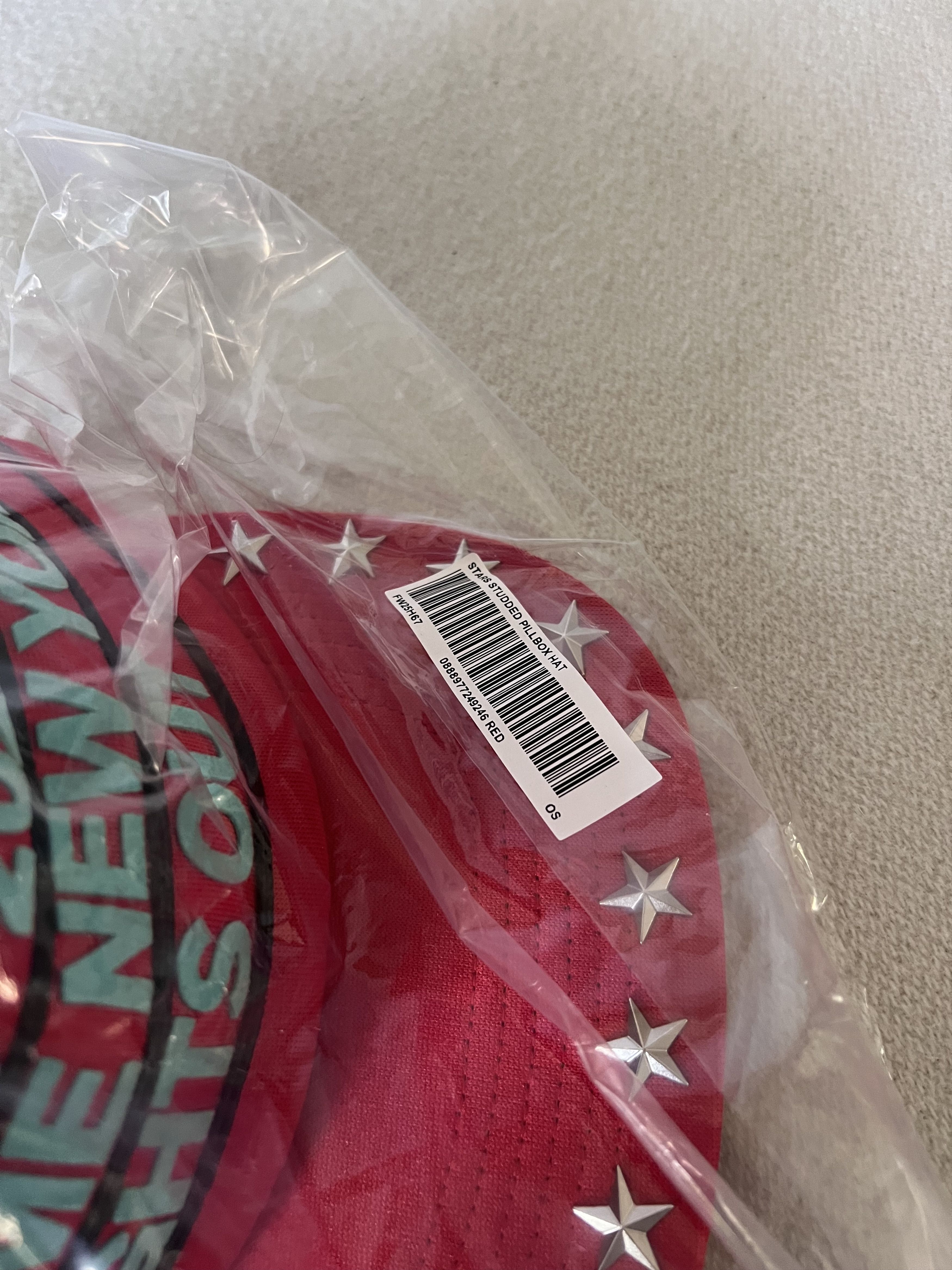 Supreme Supreme Stars Studded Pillbox Hat in Red Size ONE SIZE - 3 Thumbnail