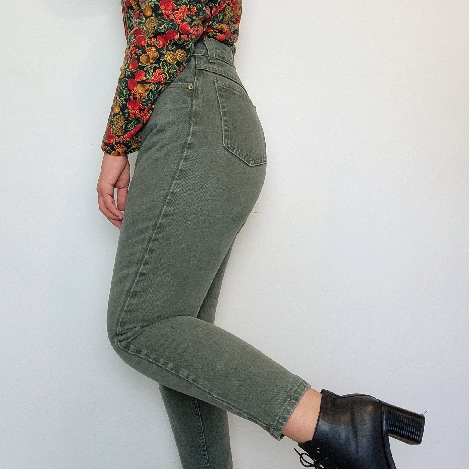 L.L. Bean Green L.L. Bean High Waisted Jeans 10 Vintage Petite Crop Size 32" / US 10 / IT 46 - 3 Thumbnail