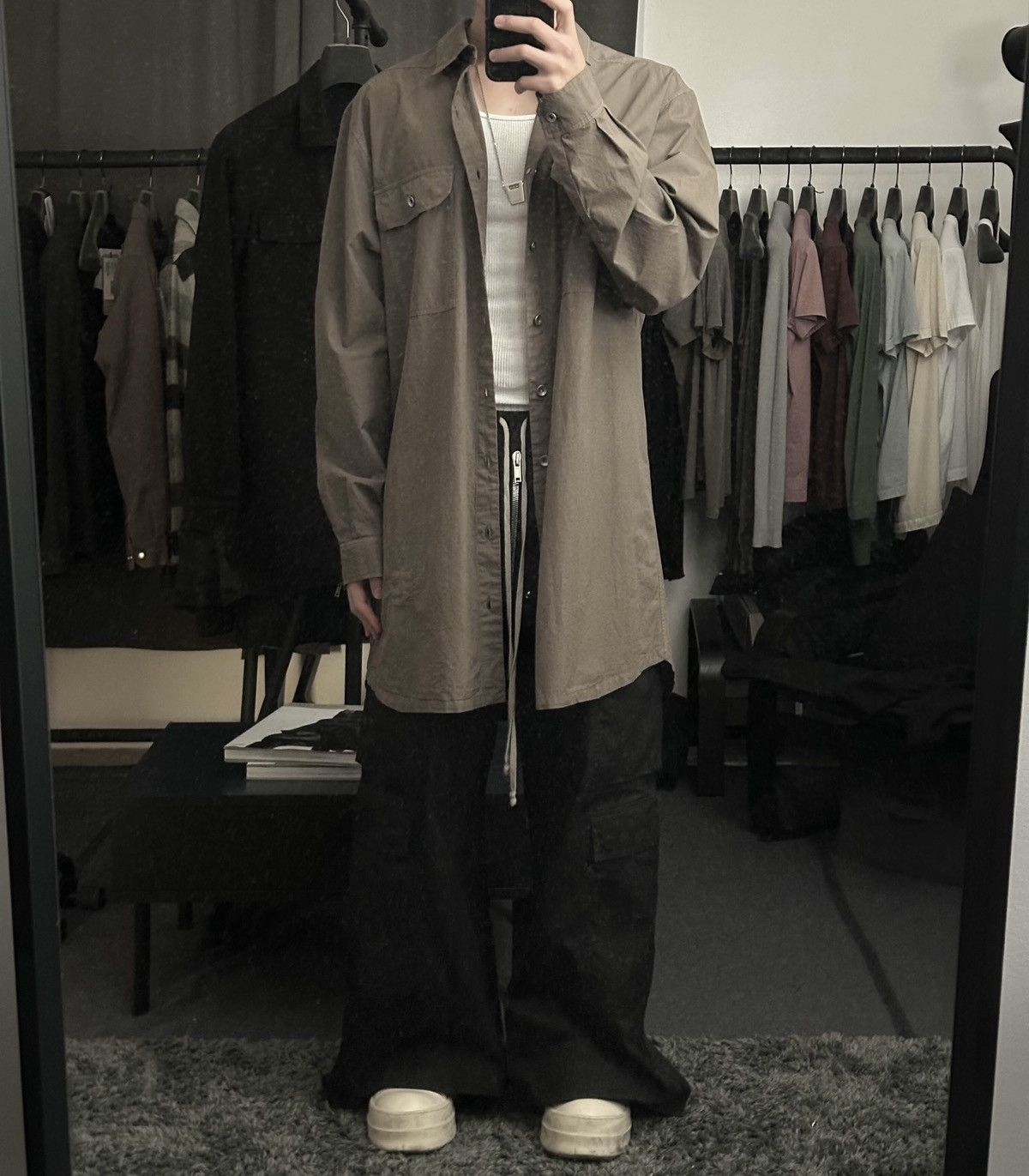 Rick Owens Rick Owens Drkshdw Jumbo Oversized Outershirt Dust Size US M / EU 48-50 / 2 - 8 Thumbnail
