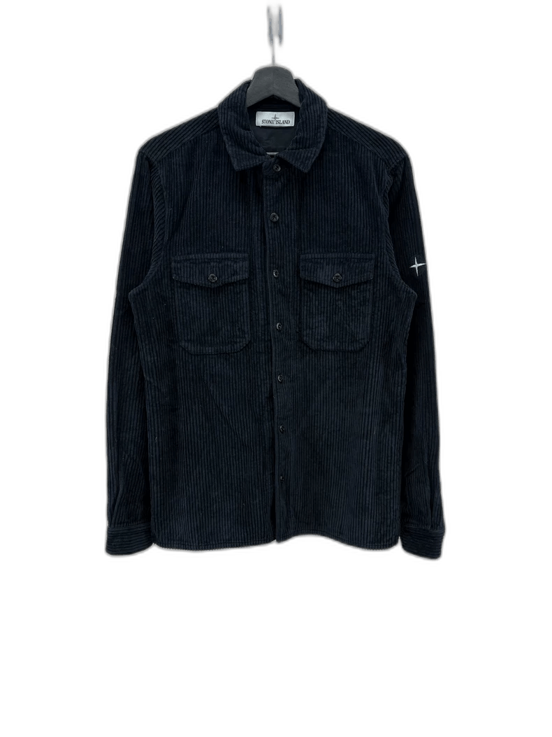 Stone Island Stone Island Dark Blue Corduroy Shirt Jacket-yf Size US S / EU 44-46 / 1 - 1 Thumbnail